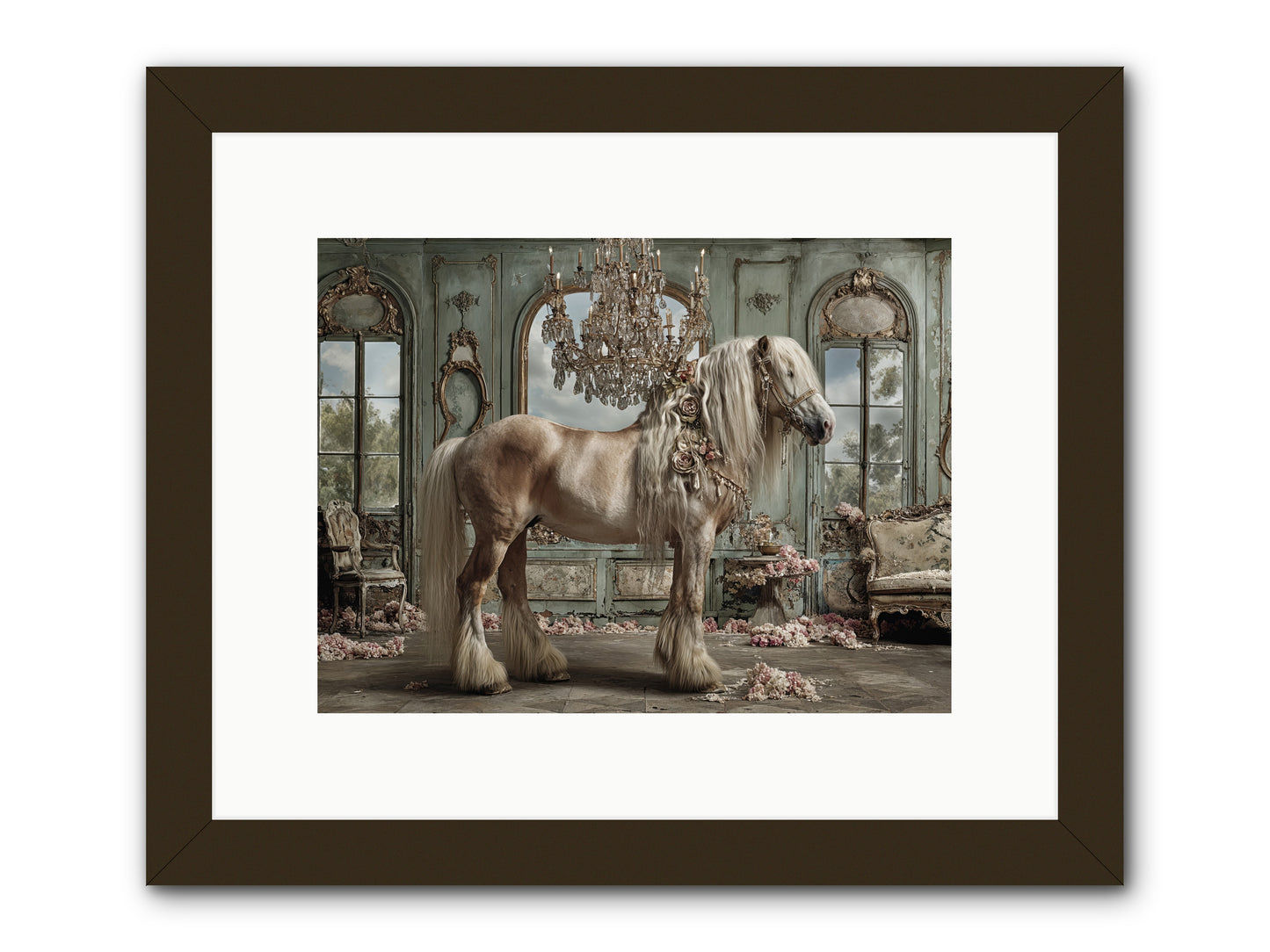 Champagne and Clover -- Framed Print - Black 12x9