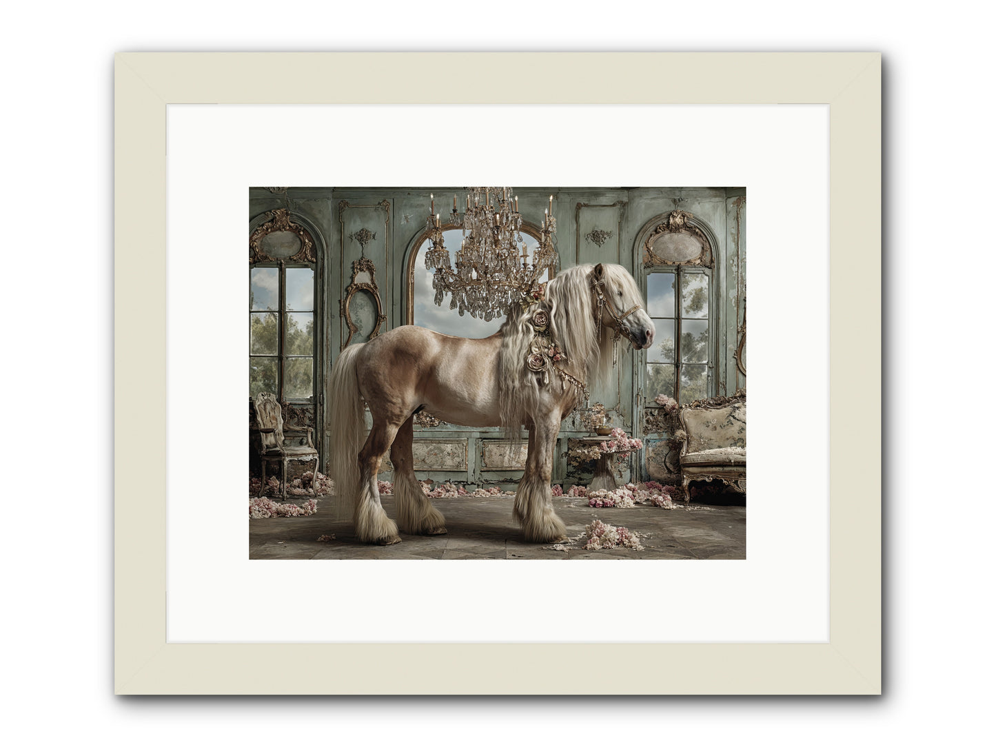 Champagne and Clover -- Framed Print - White 12x9