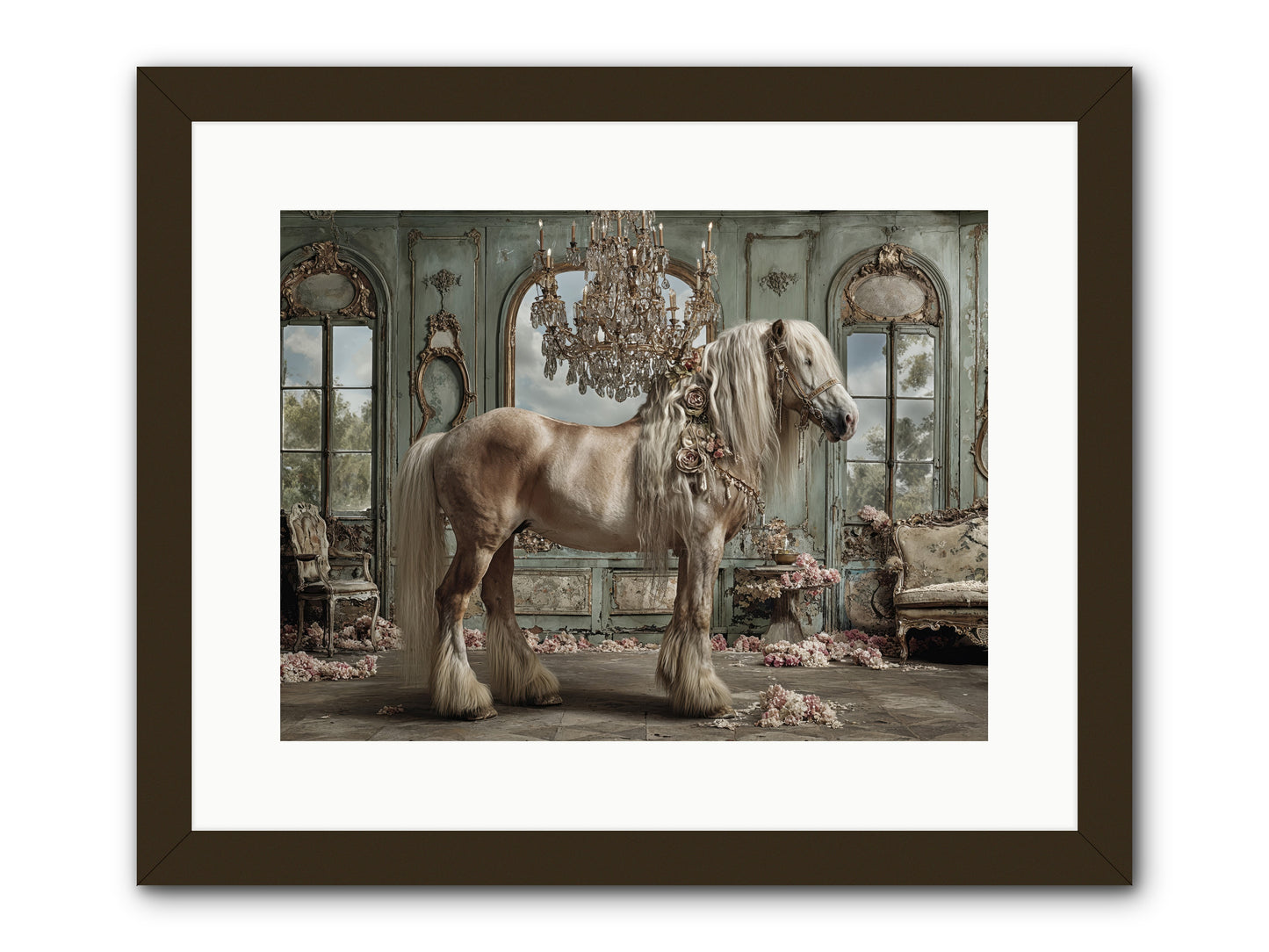 Champagne and Clover -- Framed Print - Black 16x12