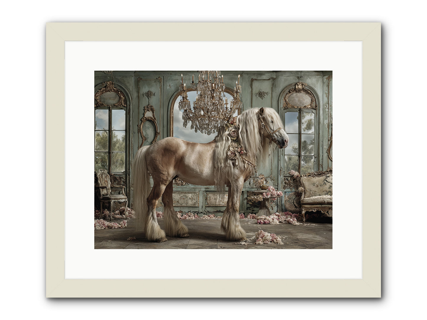 Champagne and Clover -- Framed Print - White 16x12