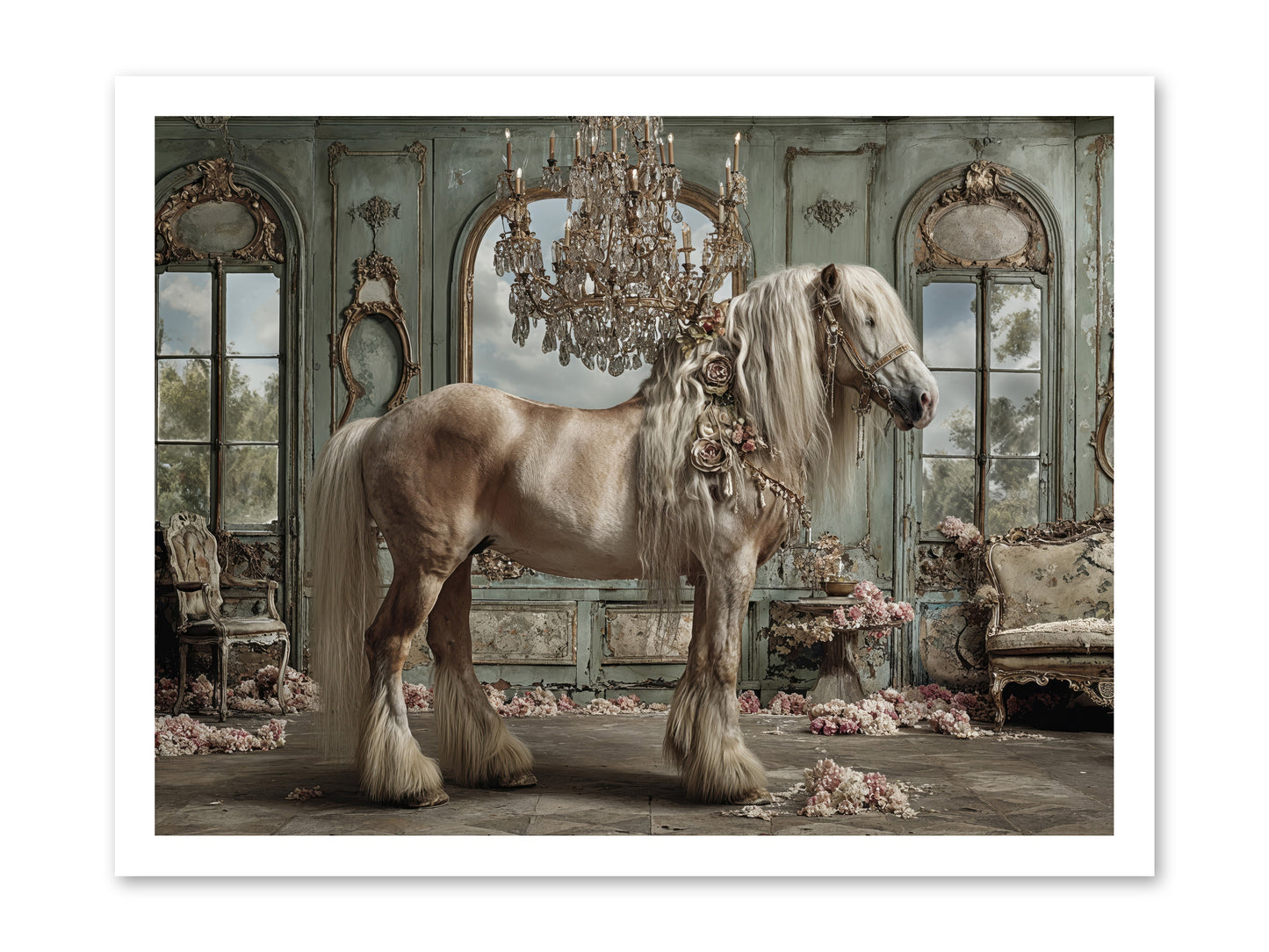 Champagne and Clover -- Paper Print 24x18