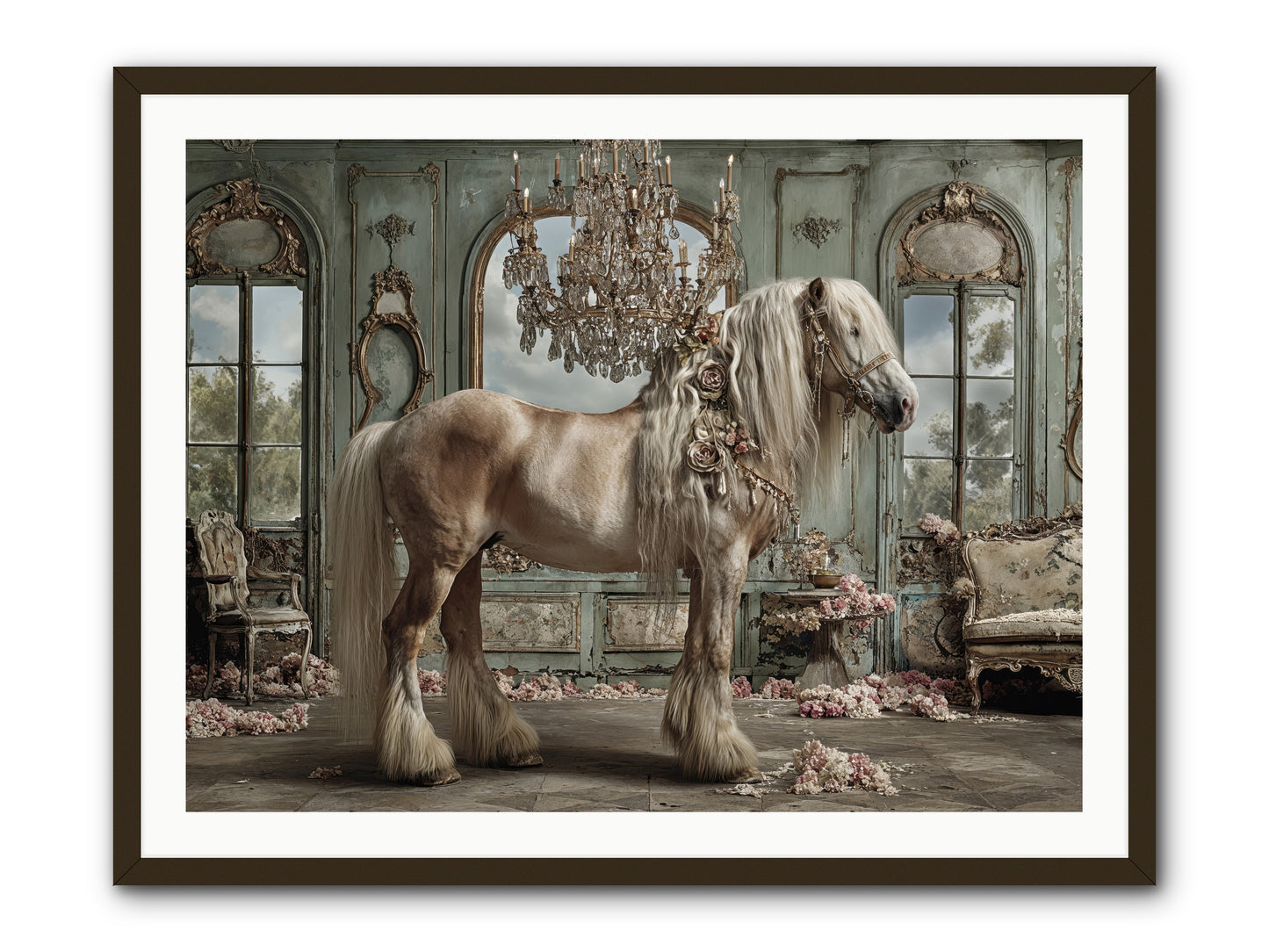 Champagne and Clover -- Framed Print - Black 40x30