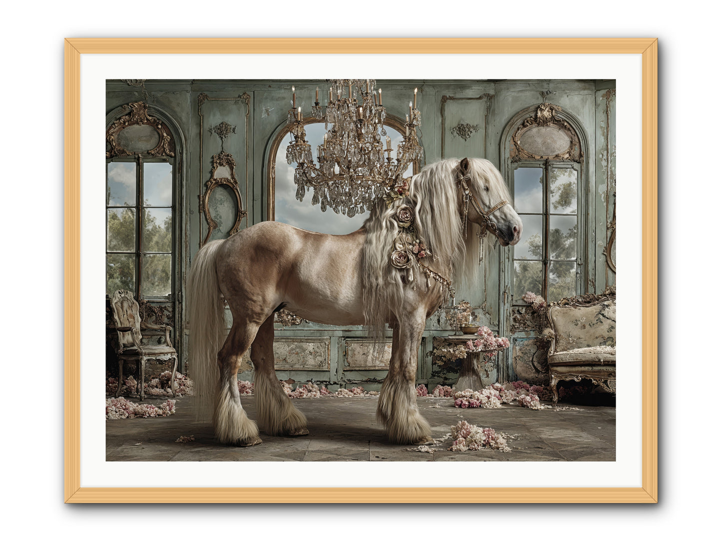 Champagne and Clover -- Framed Print - Natural 40x30
