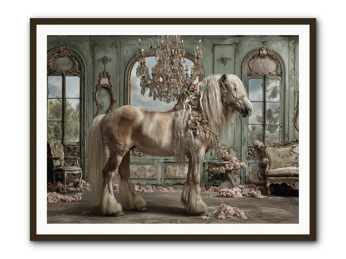 Champagne and Clover -- Framed Print - Black 48x36