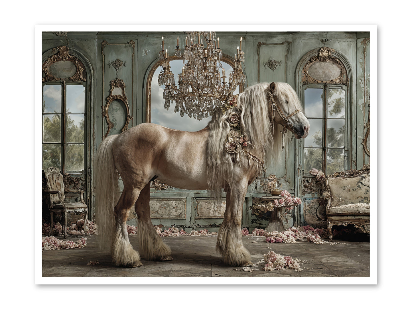 Champagne and Clover -- Loose Canvas Print 48x36
