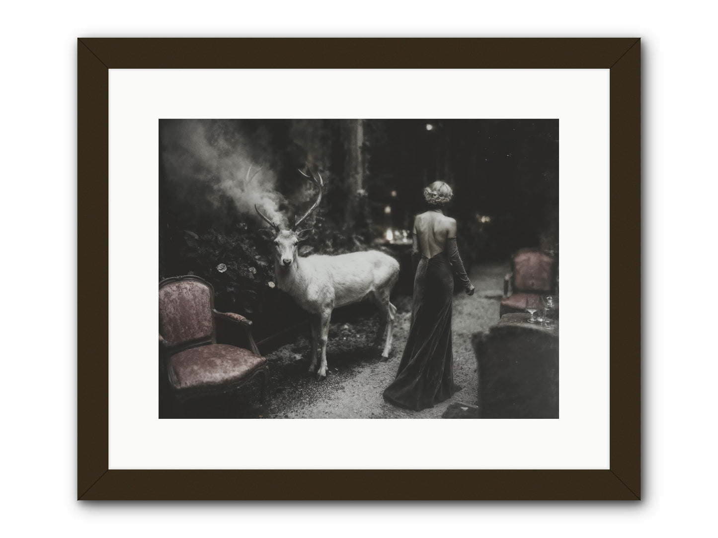 Champagne and Courage -- Framed Print - Black 16x12