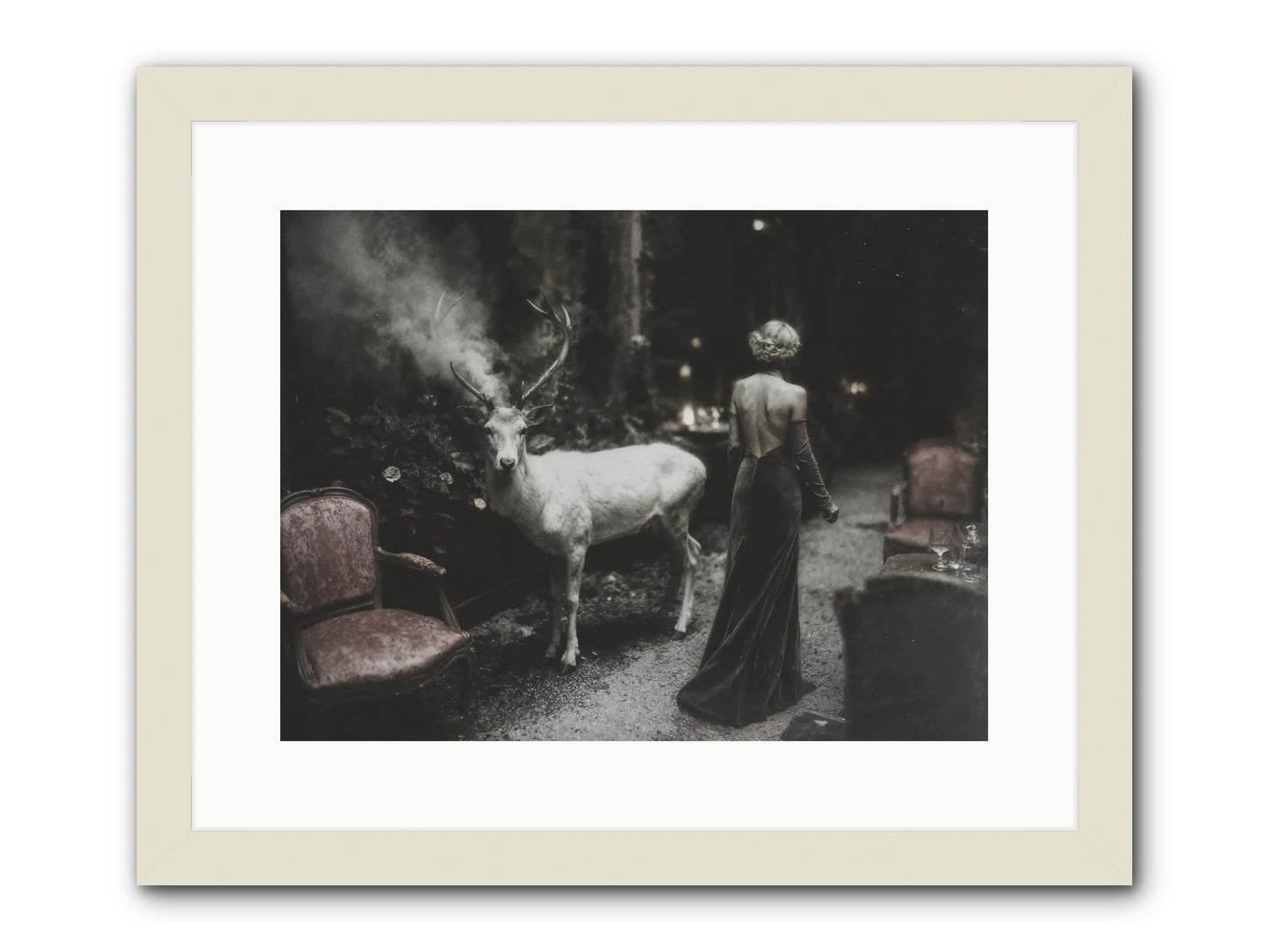 Champagne and Courage -- Framed Print - White 16x12
