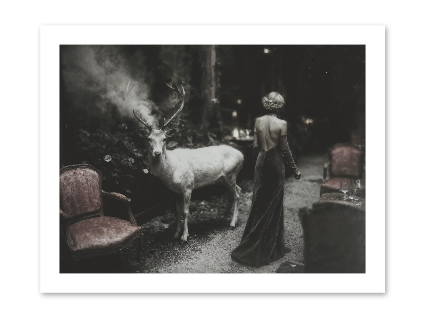 Champagne and Courage -- Loose Canvas Print 16x12