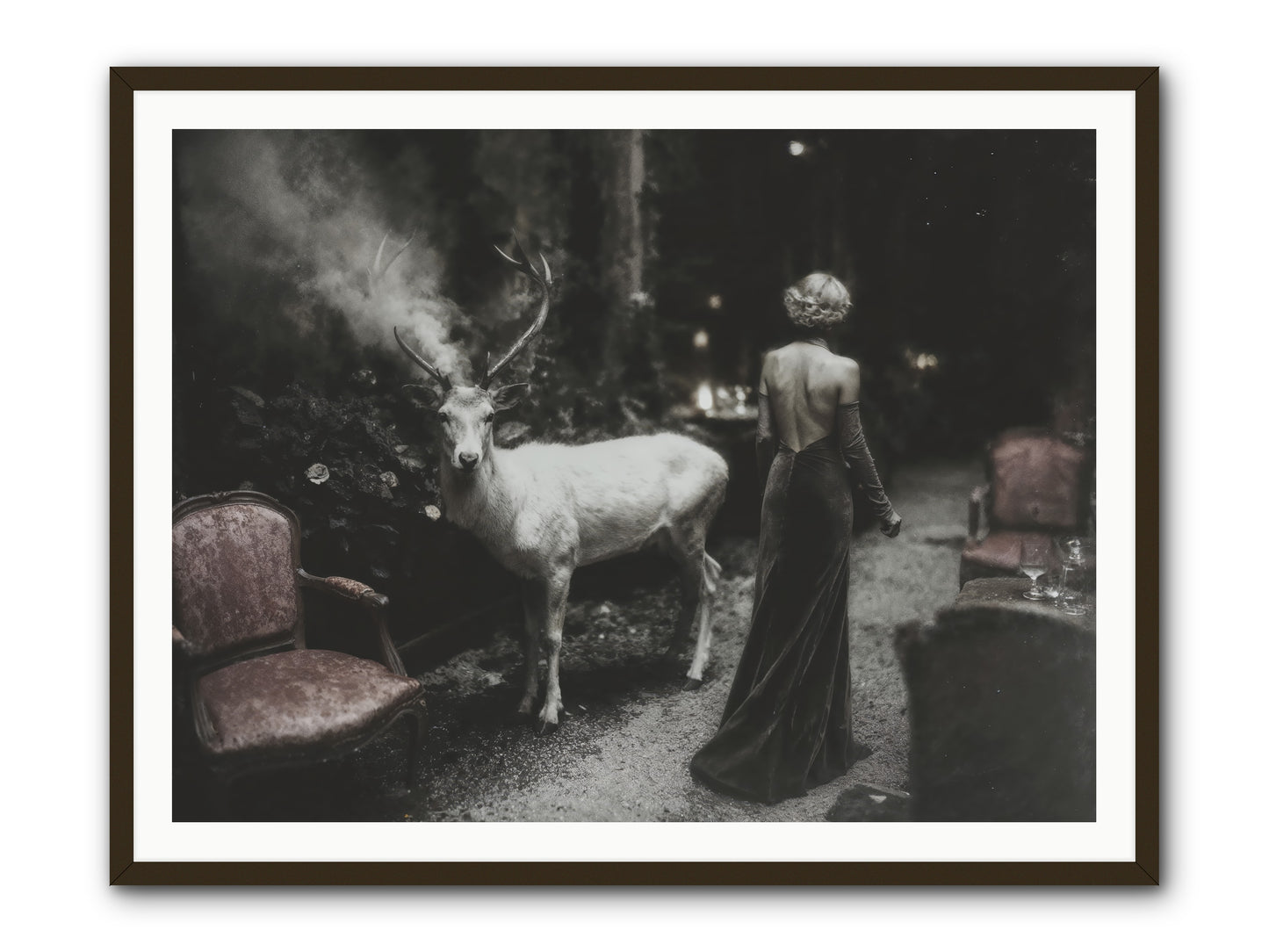 Champagne and Courage -- Framed Print - Black 48x36