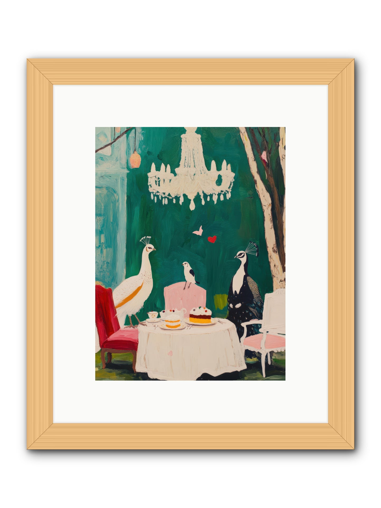 Chandeliers Caught DancingREZ -- Framed Print - Natural 9x12