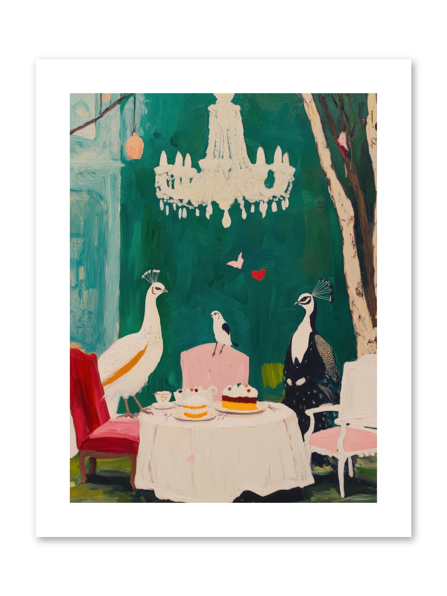 Chandeliers Caught DancingREZ -- Loose Canvas Print 9x12