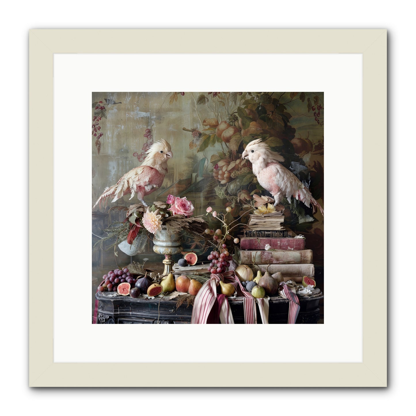 Chansons From Gilded Aviaries -- Framed Print - White 12x12