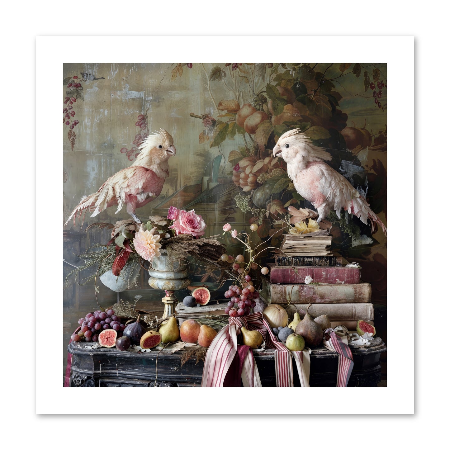 Chansons From Gilded Aviaries -- Loose Canvas Print 12x12