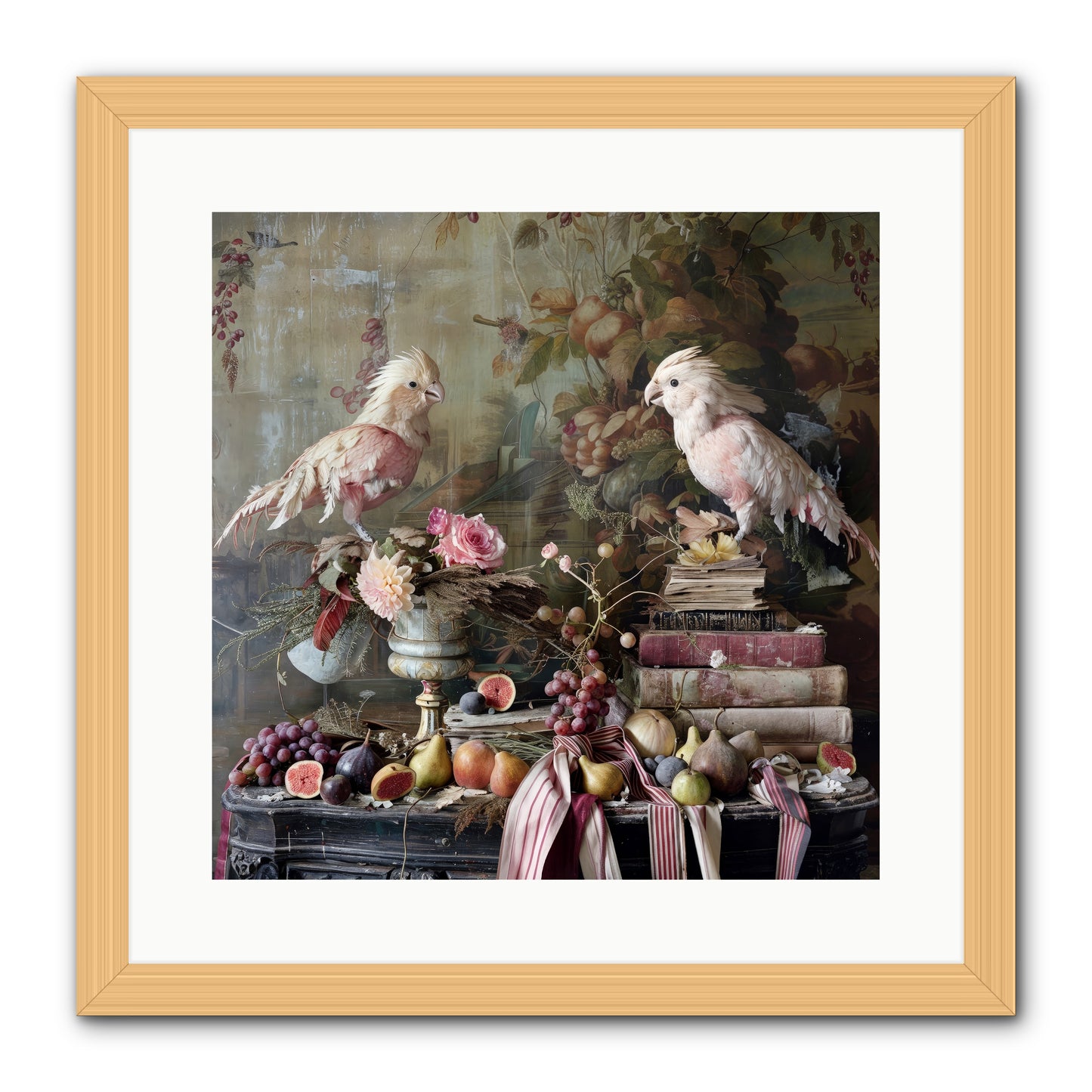 Chansons From Gilded Aviaries -- Framed Print - Natural 16x16