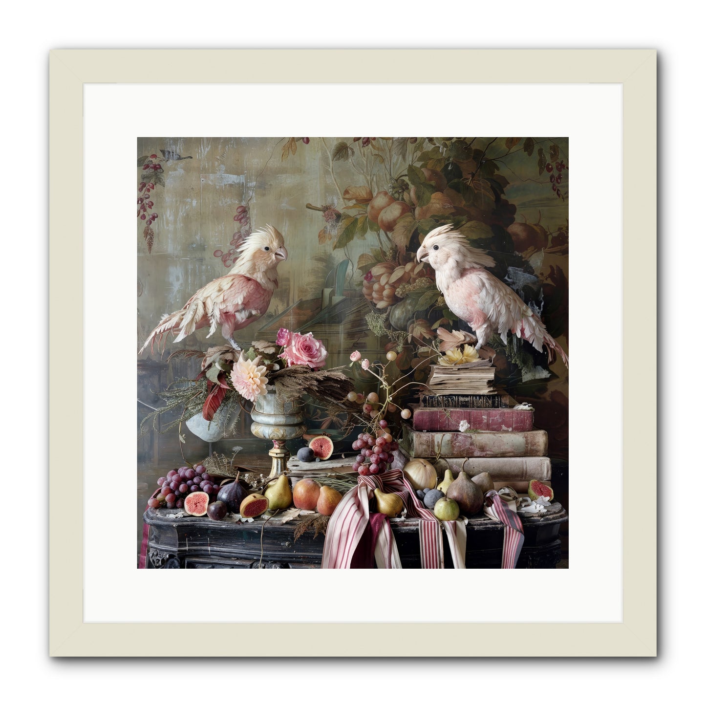 Chansons From Gilded Aviaries -- Framed Print - White 16x16