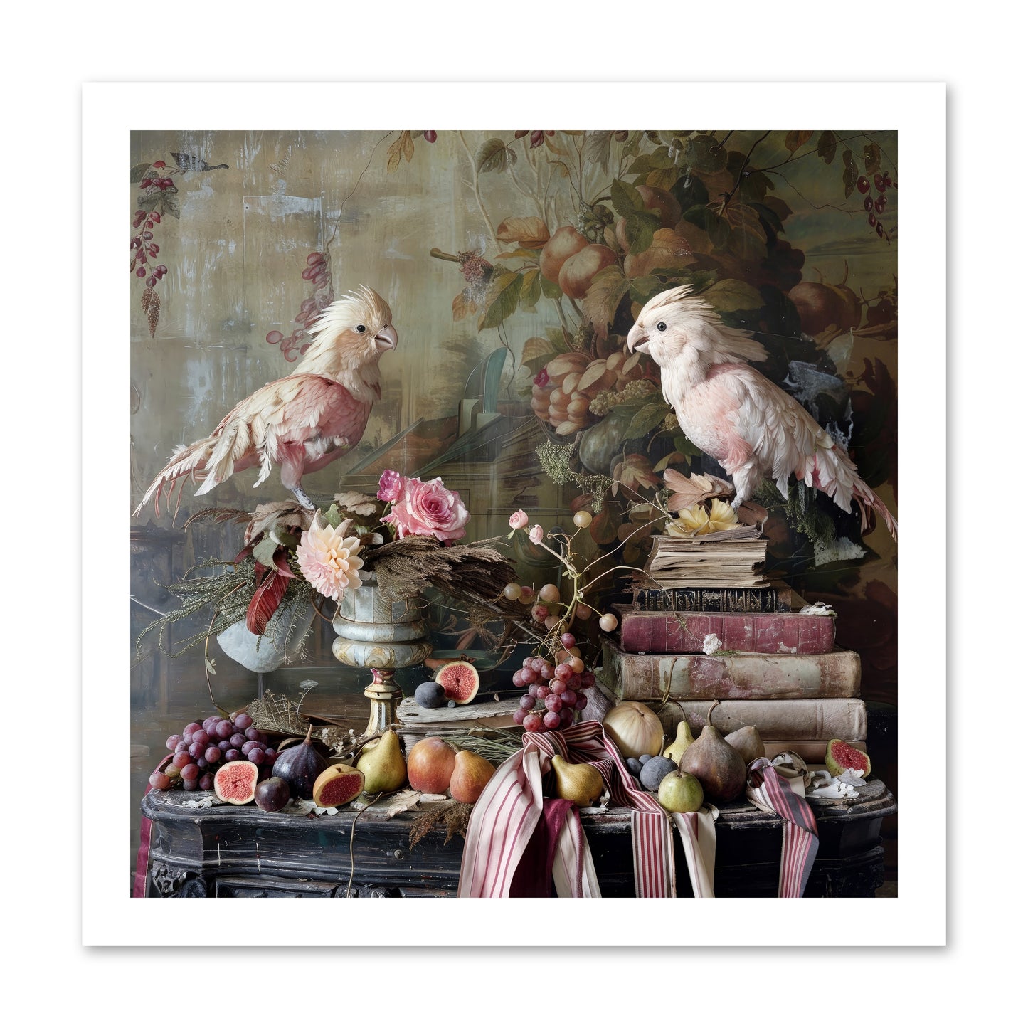 Chansons From Gilded Aviaries -- Loose Canvas Print 16x16