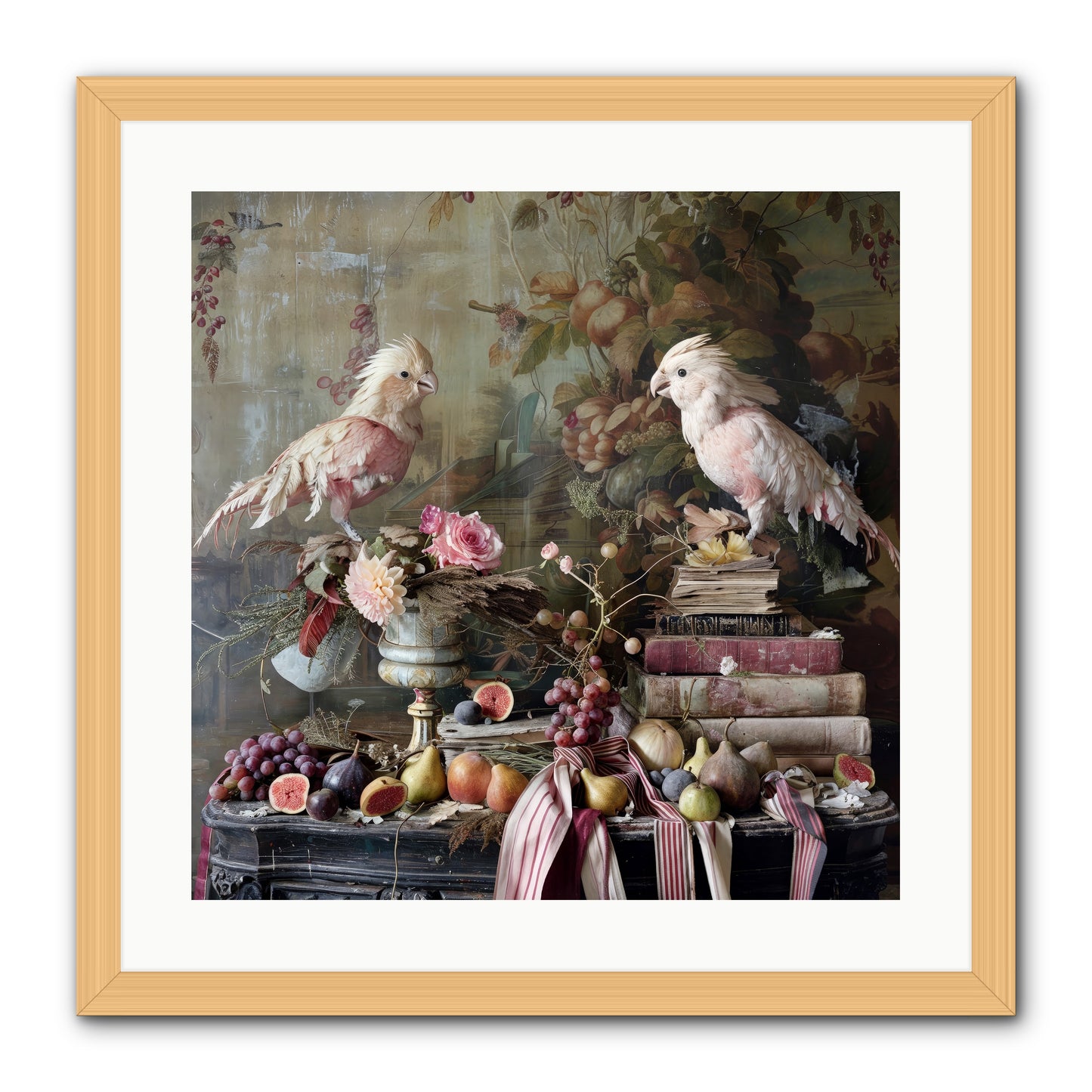 Chansons From Gilded Aviaries -- Framed Print - Natural 20x20