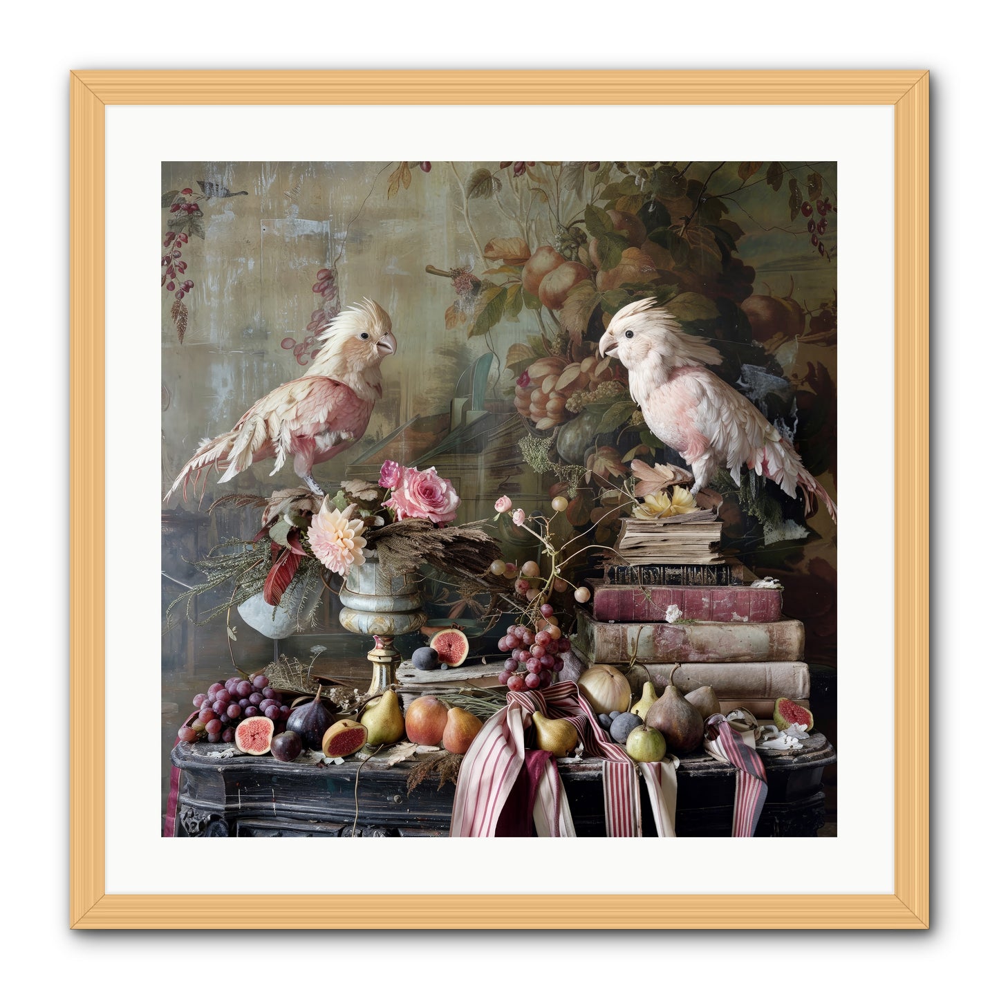 Chansons From Gilded Aviaries -- Framed Print - Natural 24x24