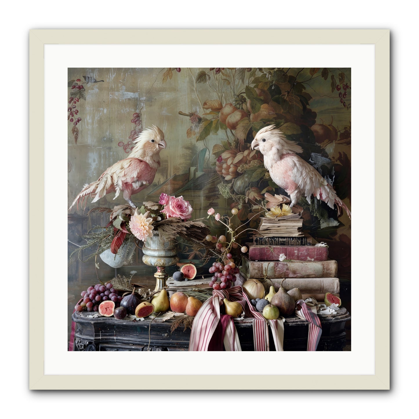 Chansons From Gilded Aviaries -- Framed Print - White 24x24