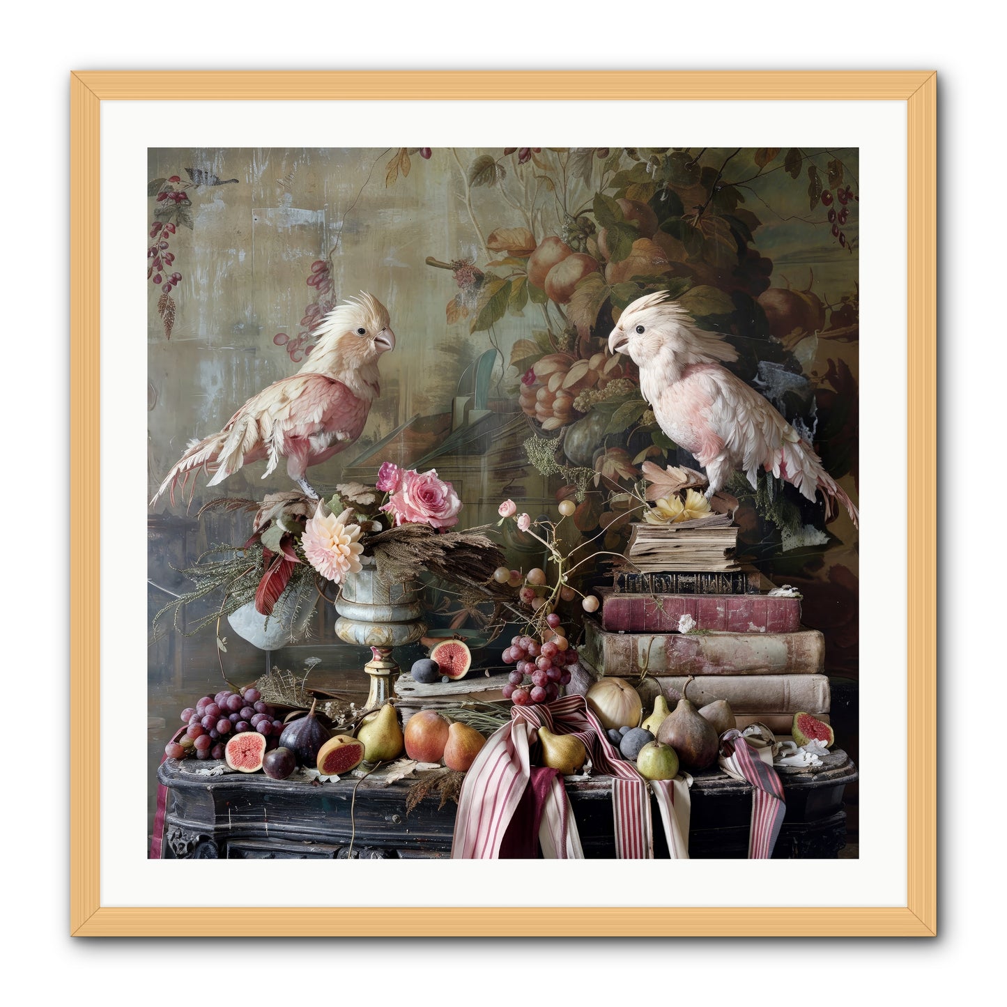 Chansons From Gilded Aviaries -- Framed Print - Natural 30x30