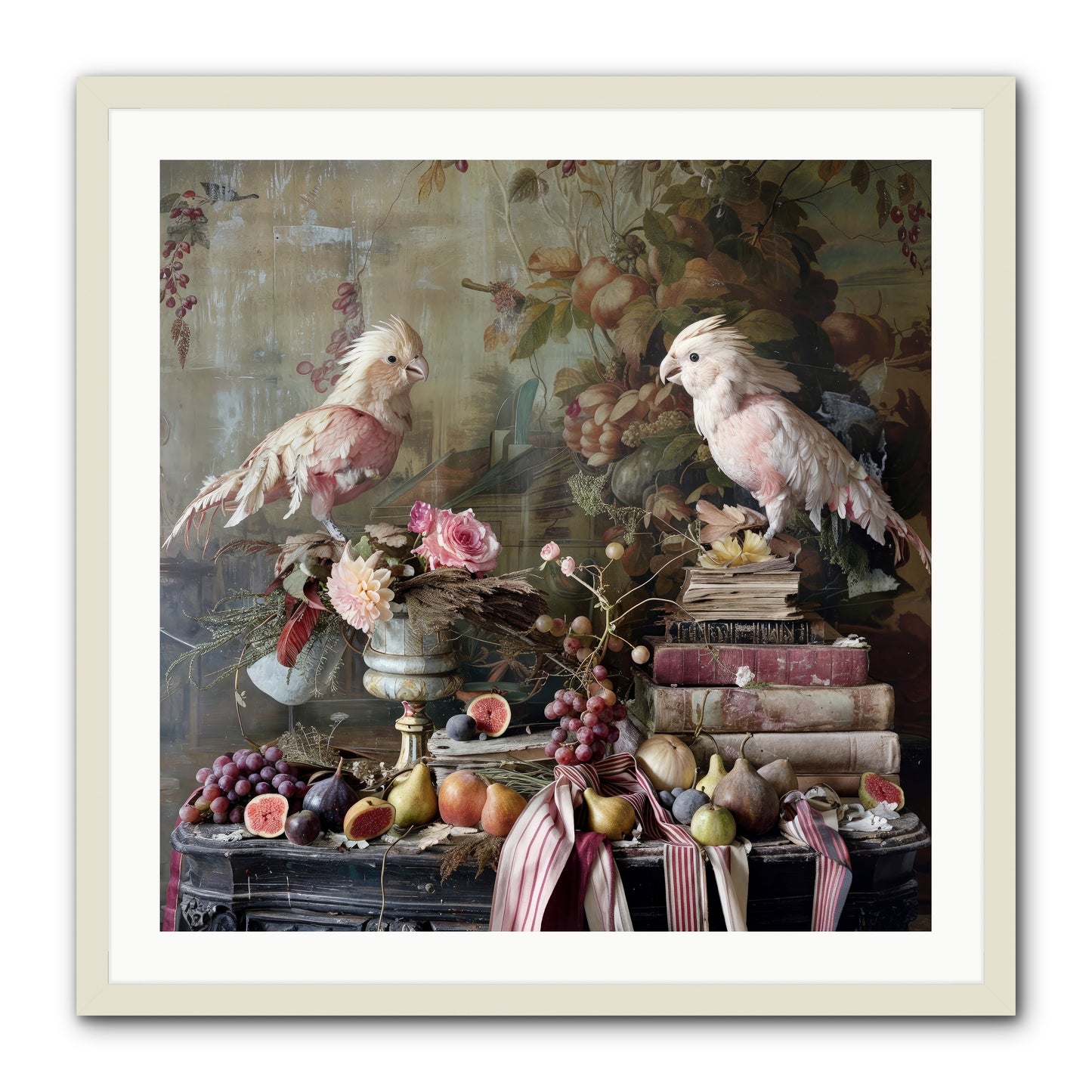 Chansons From Gilded Aviaries -- Framed Print - White 30x30