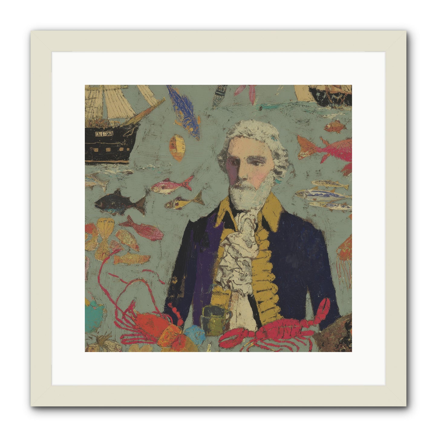 Chapter of Still Water -- Framed Print - White 16x16
