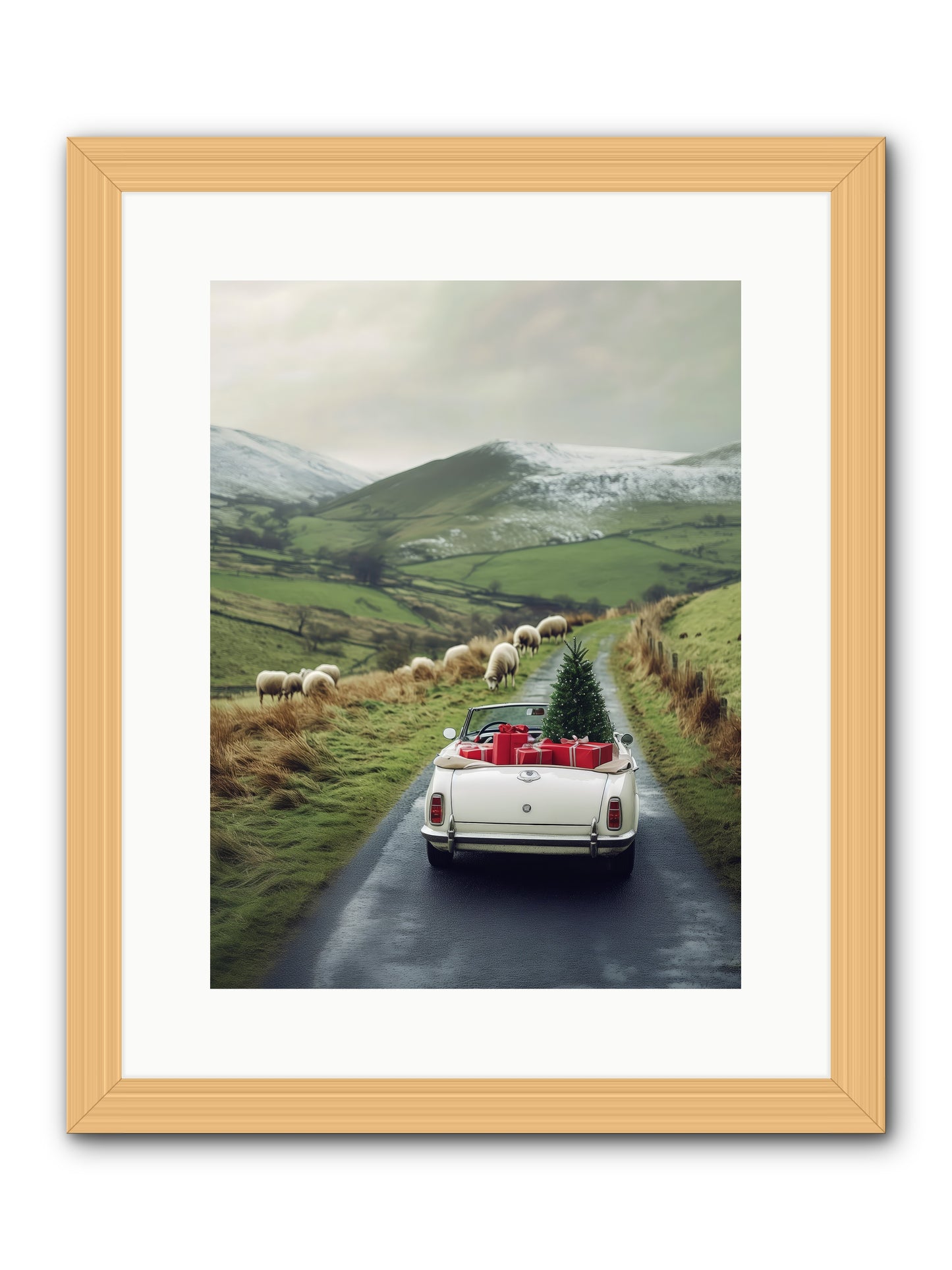 Chariot De Joie -- Framed Print - Natural 12x16