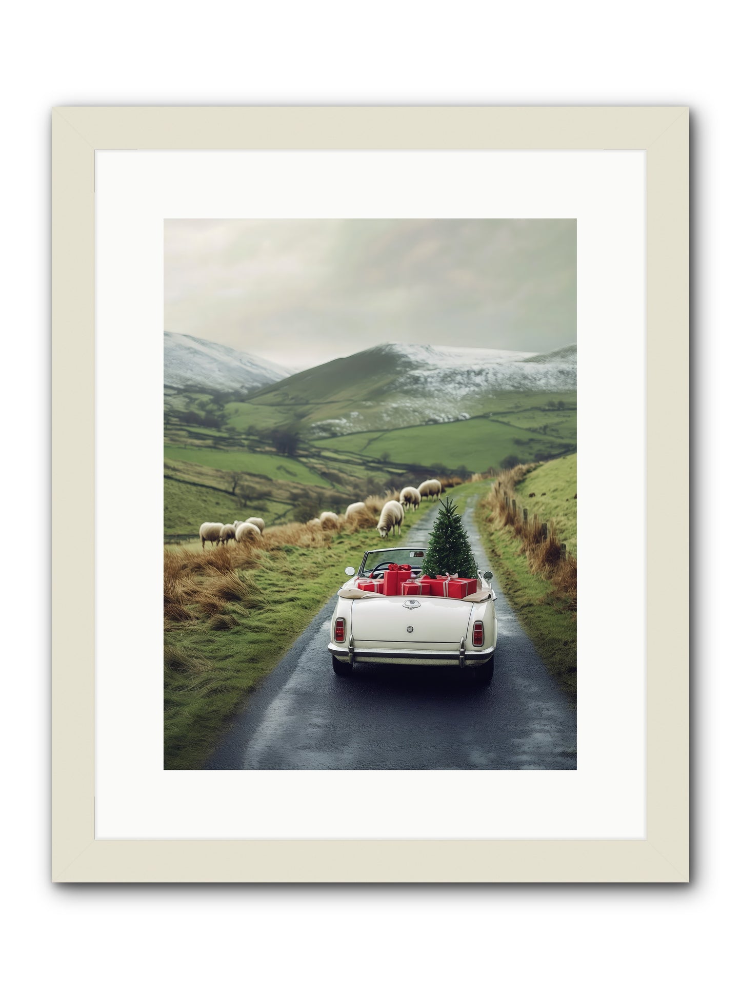 Chariot De Joie -- Framed Print - White 12x16