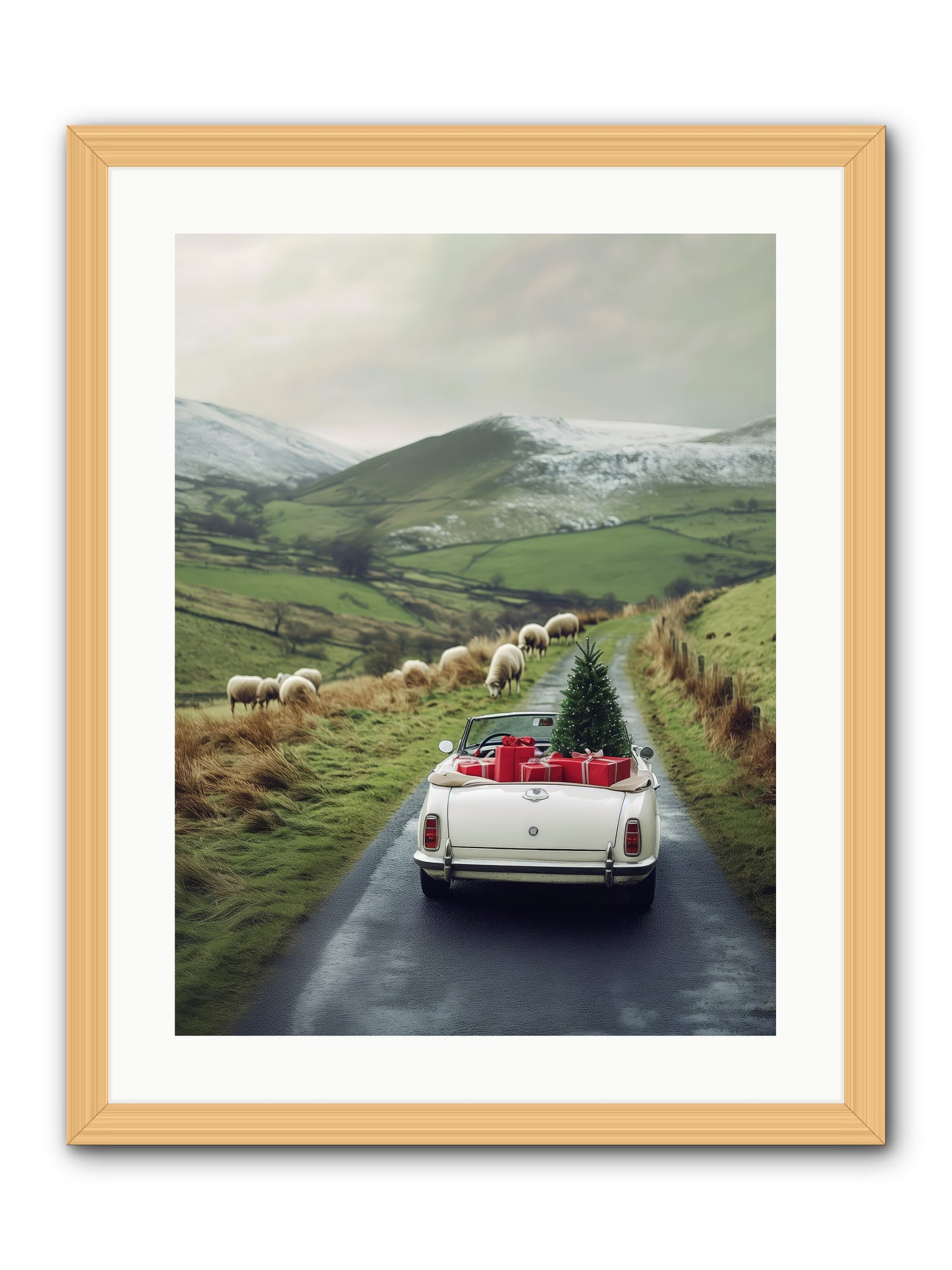 Chariot De Joie -- Framed Print - Natural 18x24