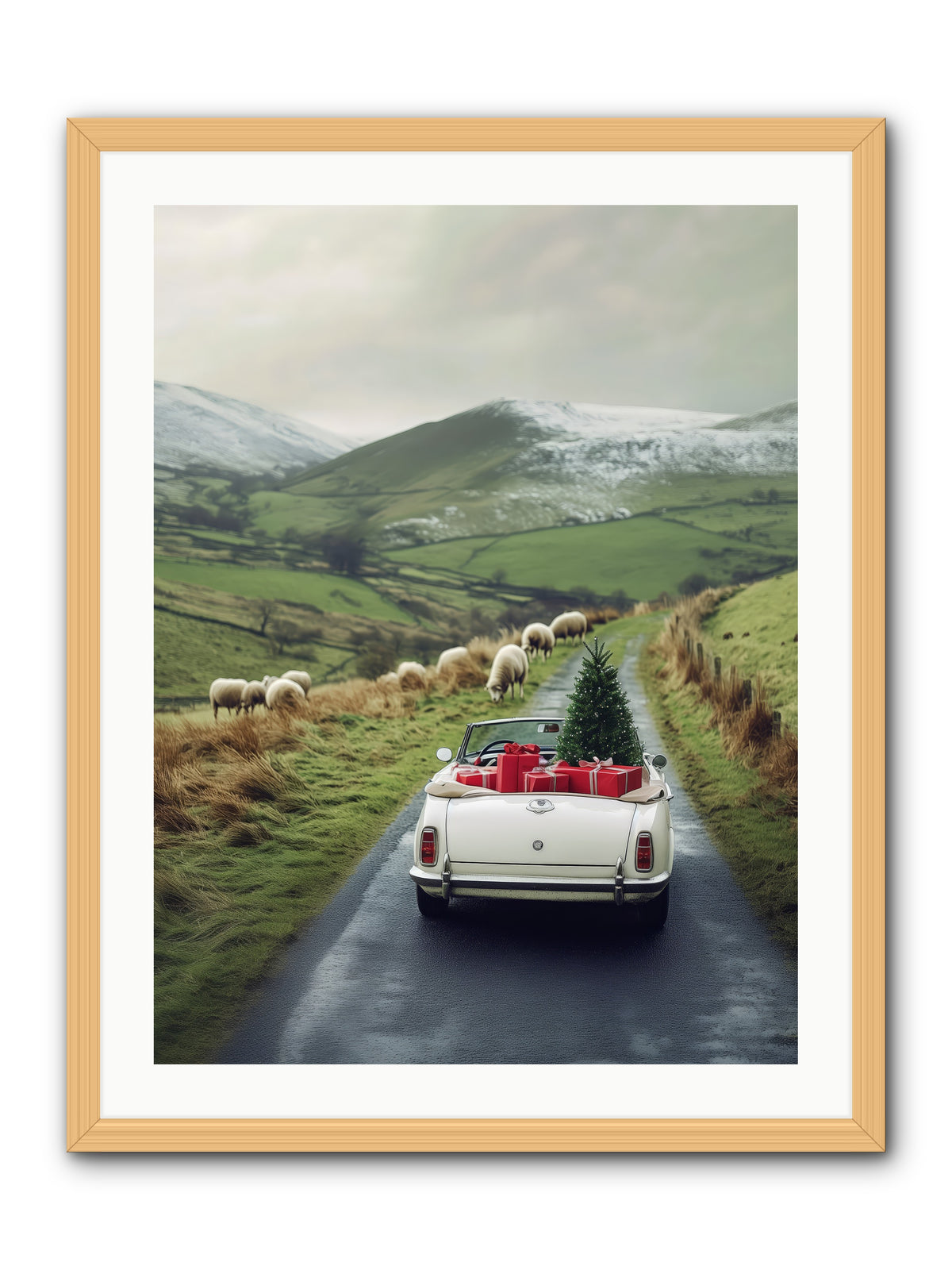 Chariot De Joie -- Framed Print - Natural 24x32