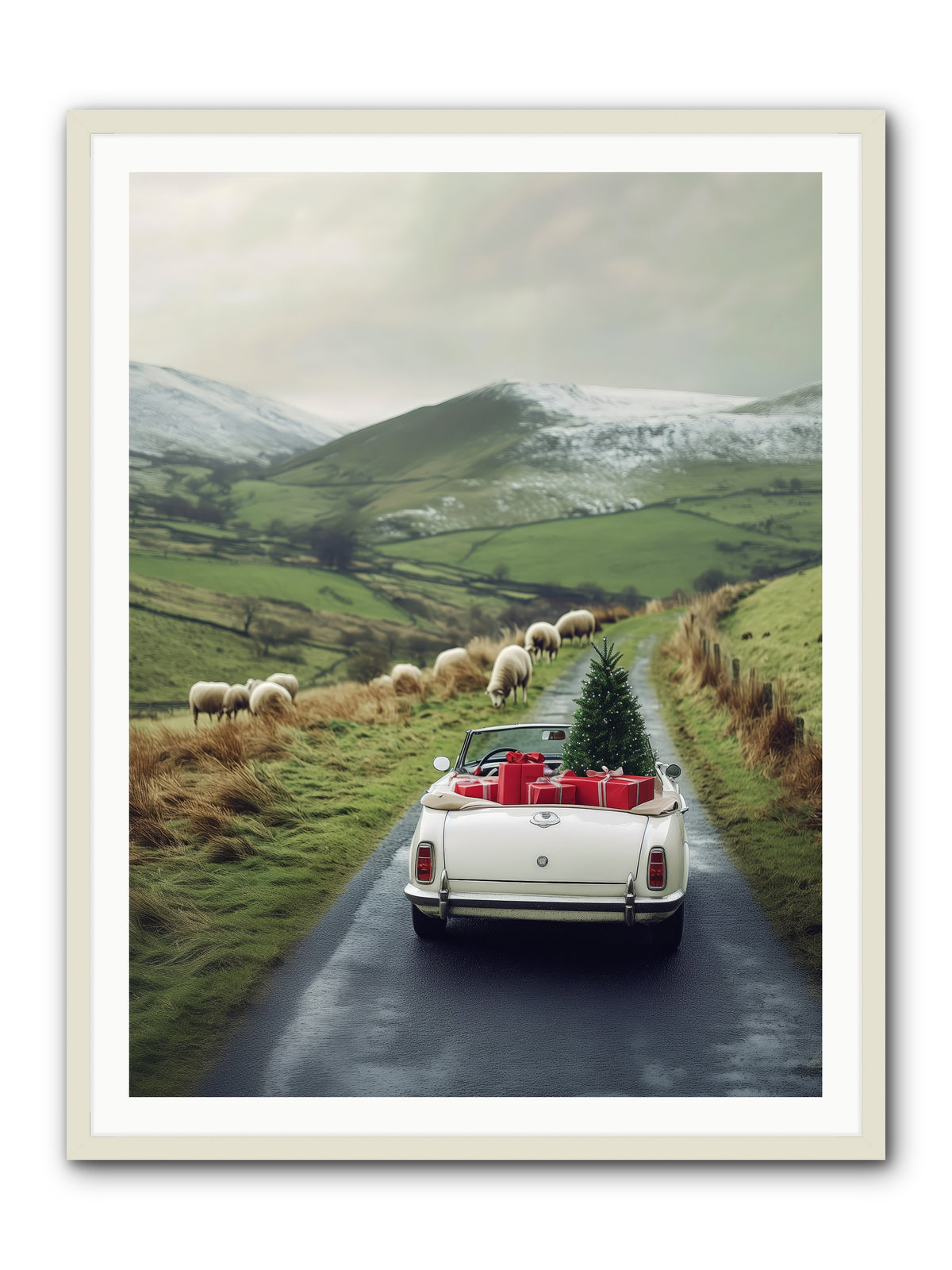 Chariot De Joie -- Framed Print - White 36x48