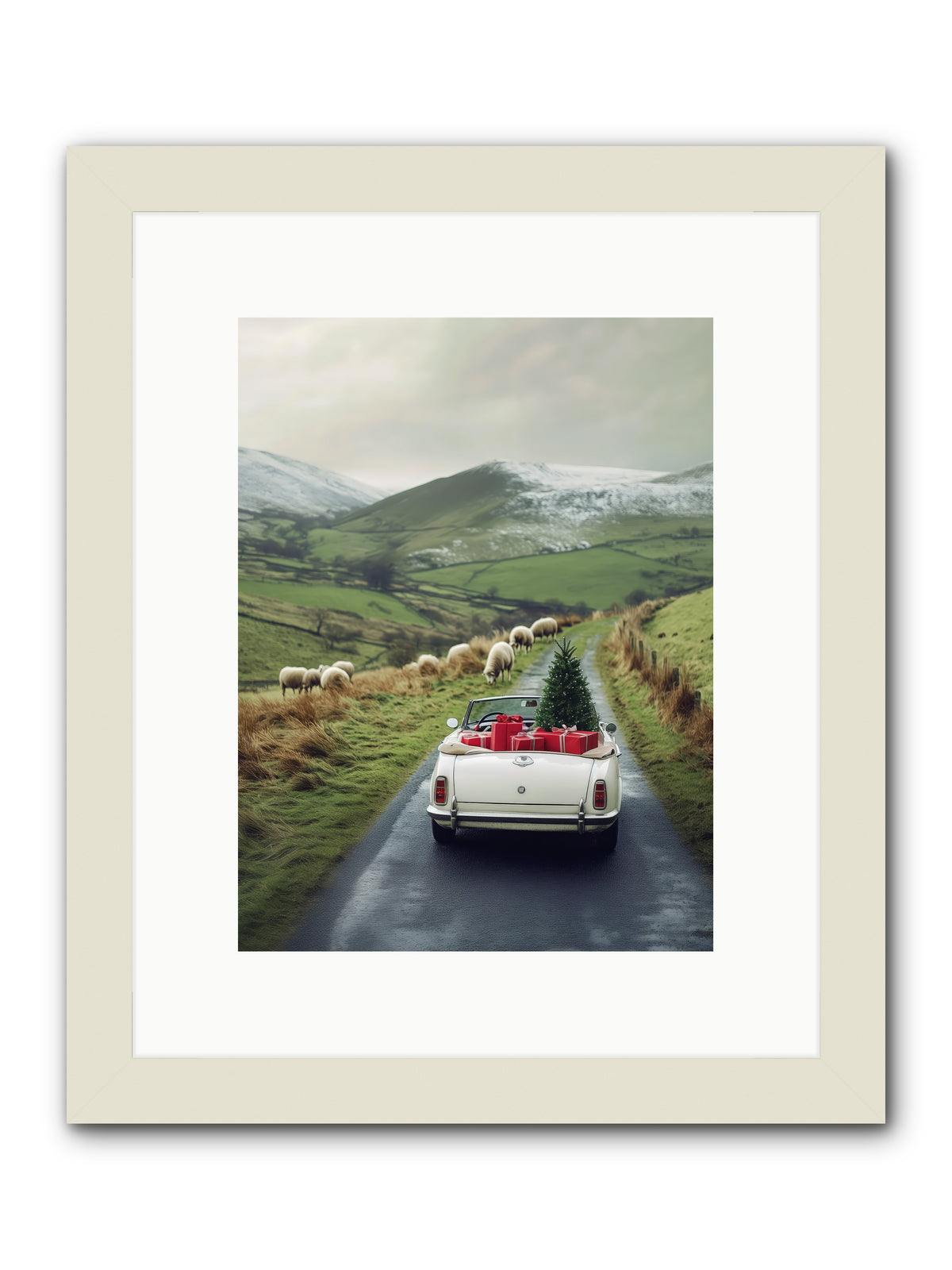 Chariot De Joie -- Framed Print - White 9x12