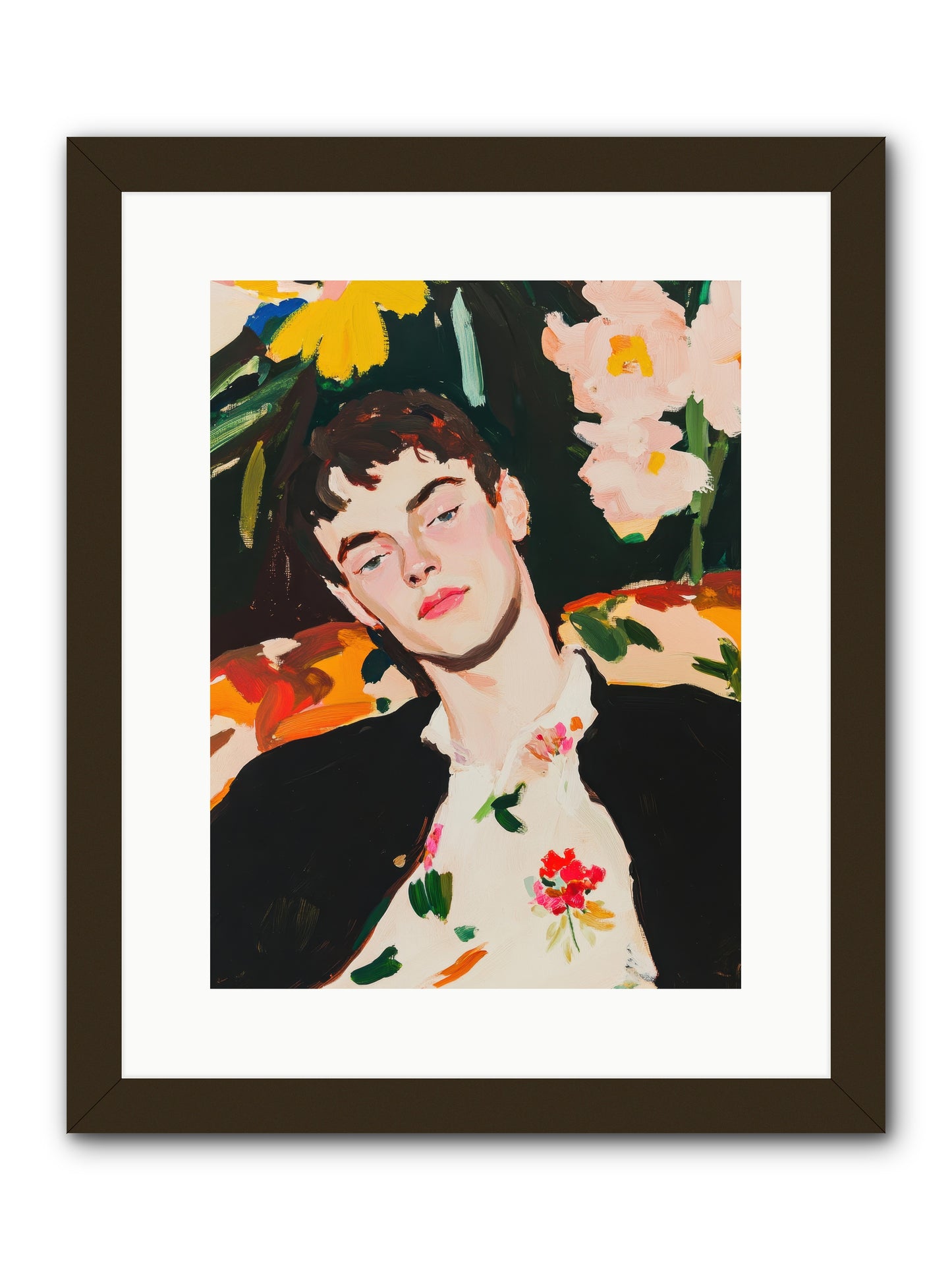 Charisma In Repose -- Framed Print - Black 12x16
