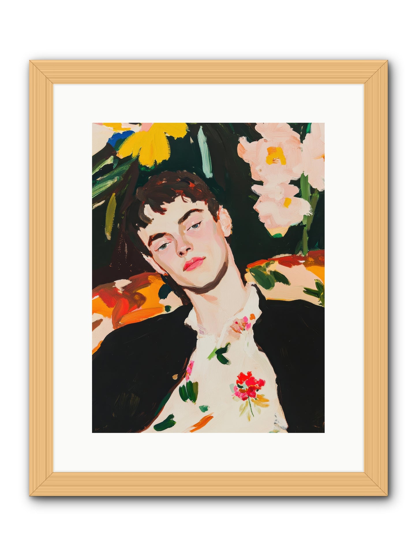 Charisma In Repose -- Framed Print - Natural 12x16