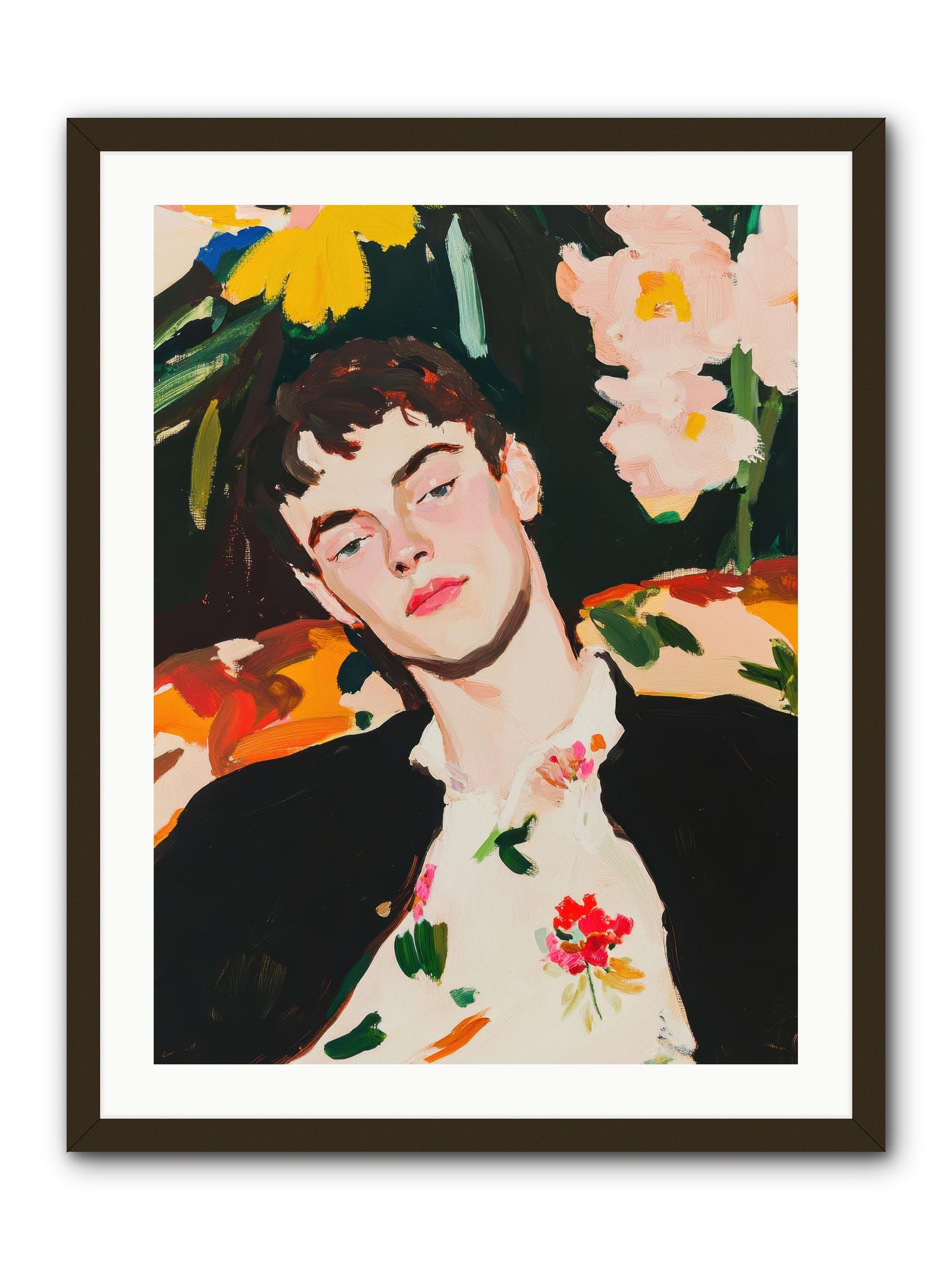 Charisma In Repose -- Framed Print - Black 24x32