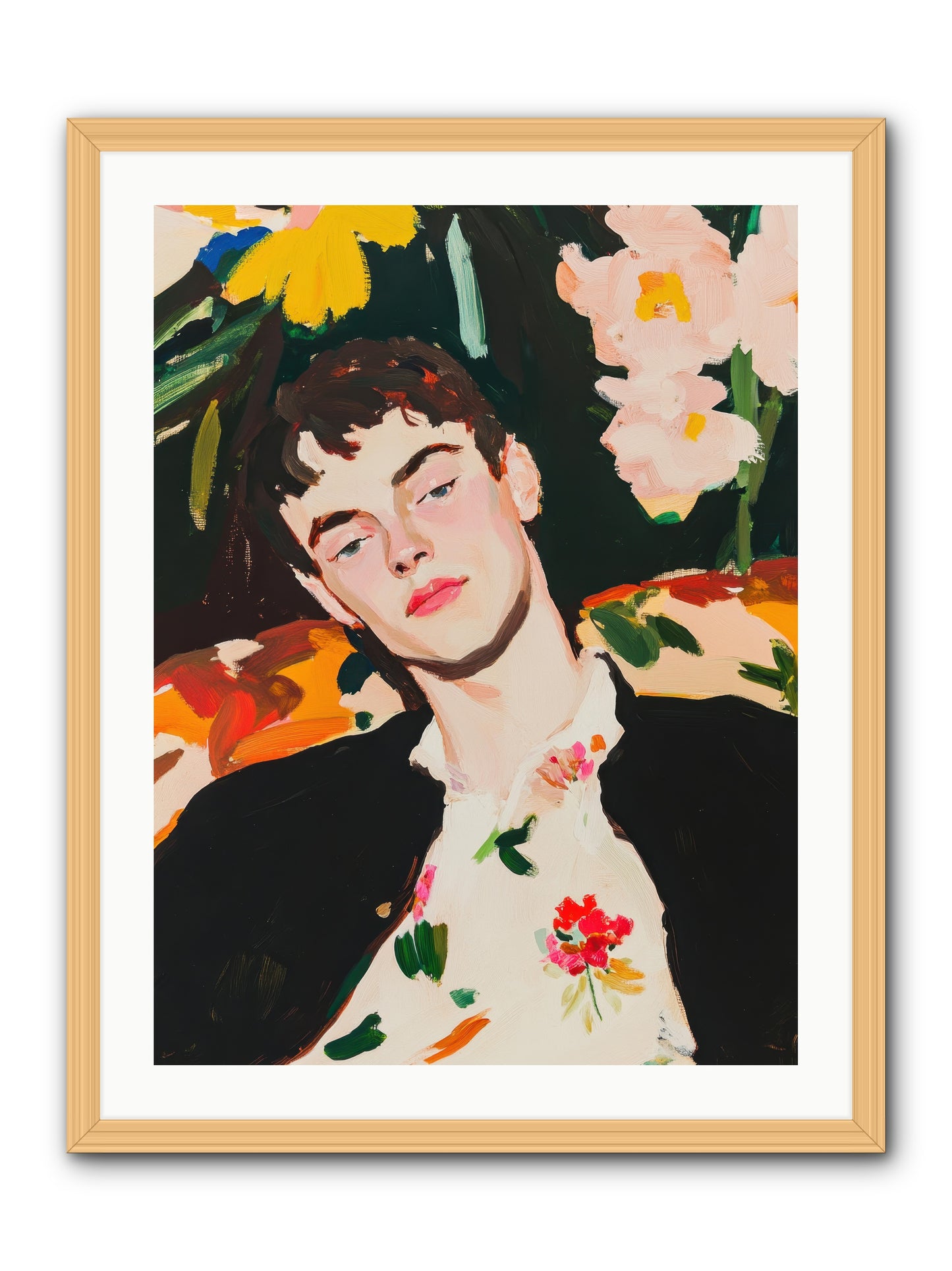 Charisma In Repose -- Framed Print - Natural 24x32