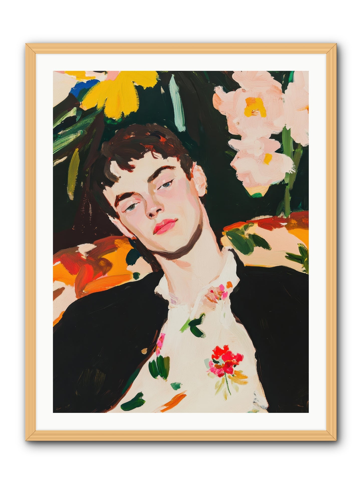 Charisma In Repose -- Framed Print - Natural 30x40