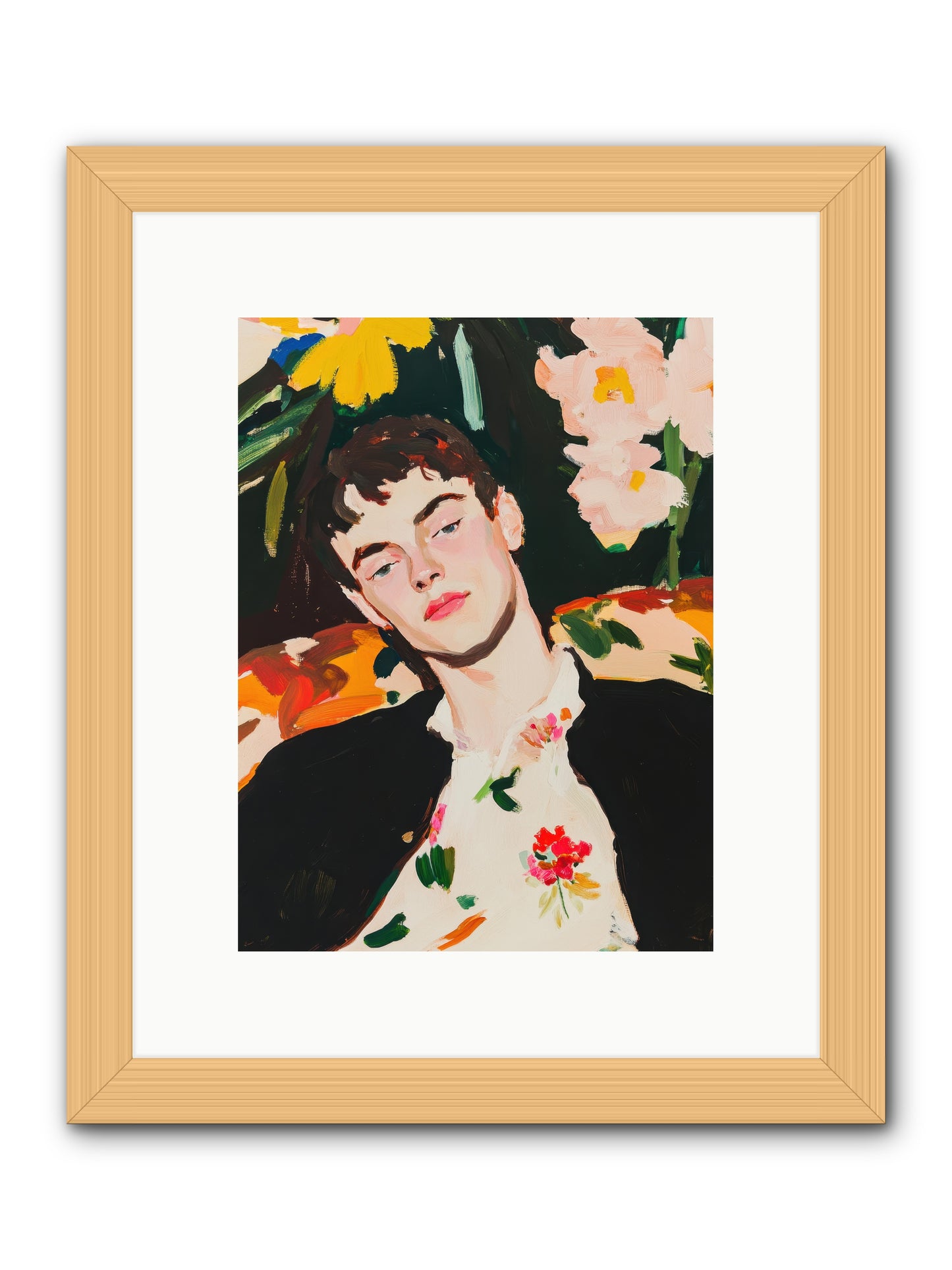 Charisma In Repose -- Framed Print - Natural 9x12
