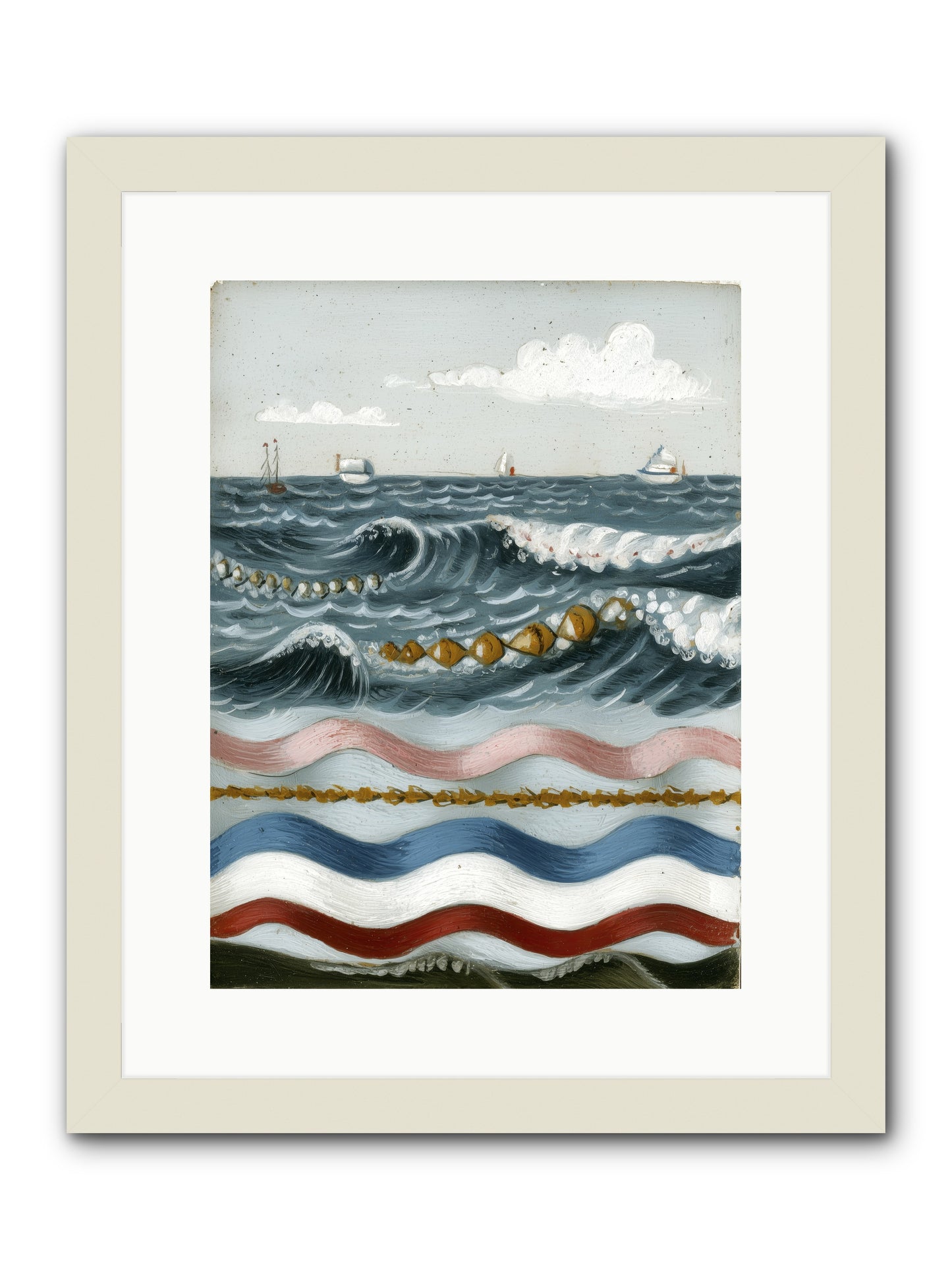 Charmed Currents -- Framed Print - White 12x16