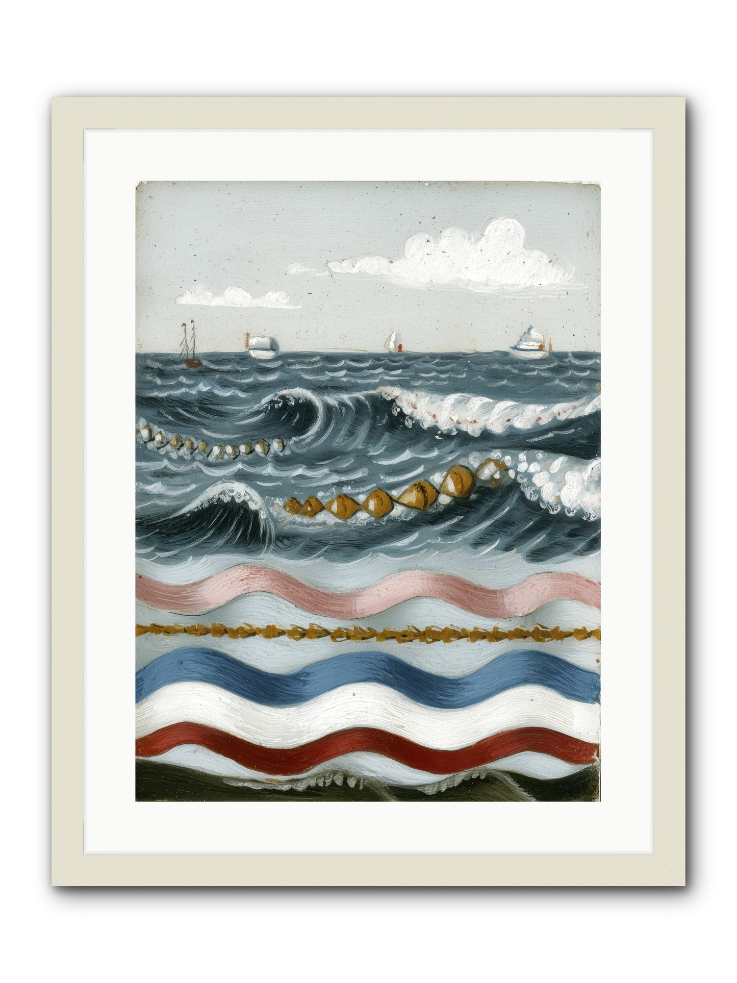 Charmed Currents -- Framed Print - White 18x24