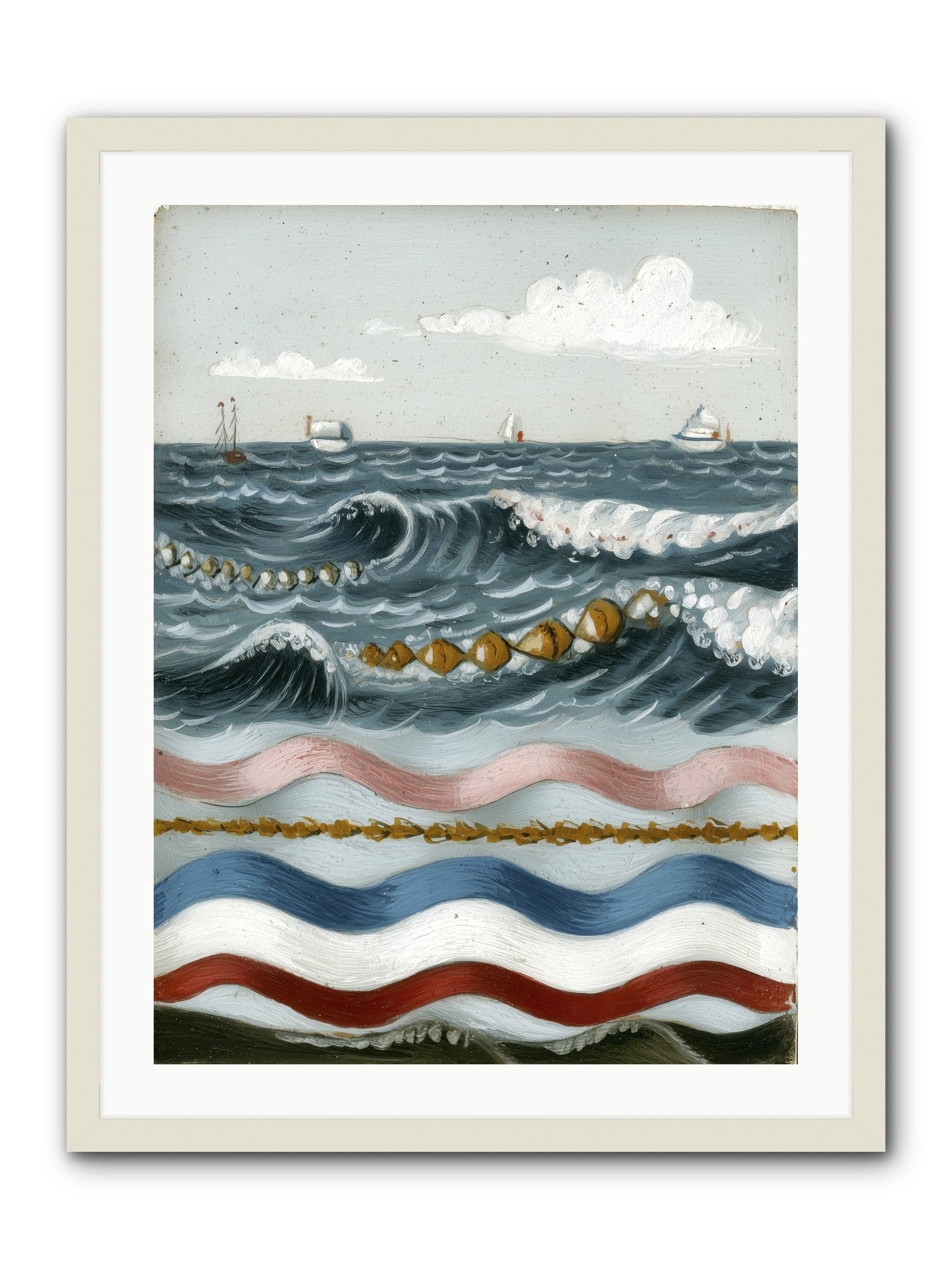 Charmed Currents -- Framed Print - White 24x32