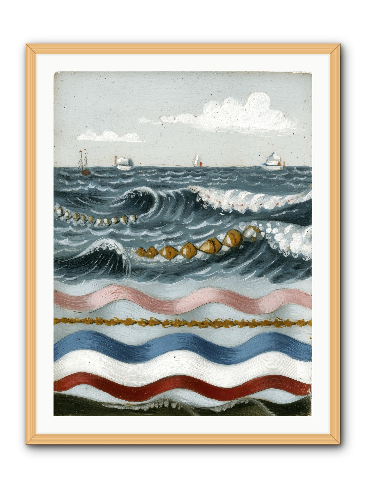 Charmed Currents -- Framed Print - Natural 30x40