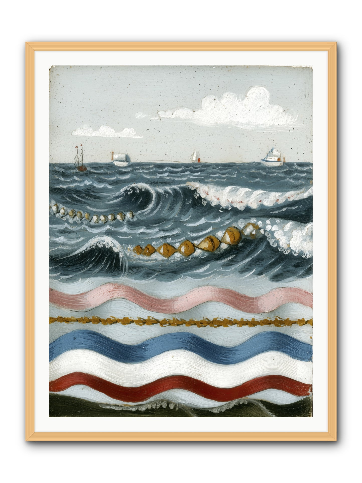 Charmed Currents -- Framed Print - Natural 36x48