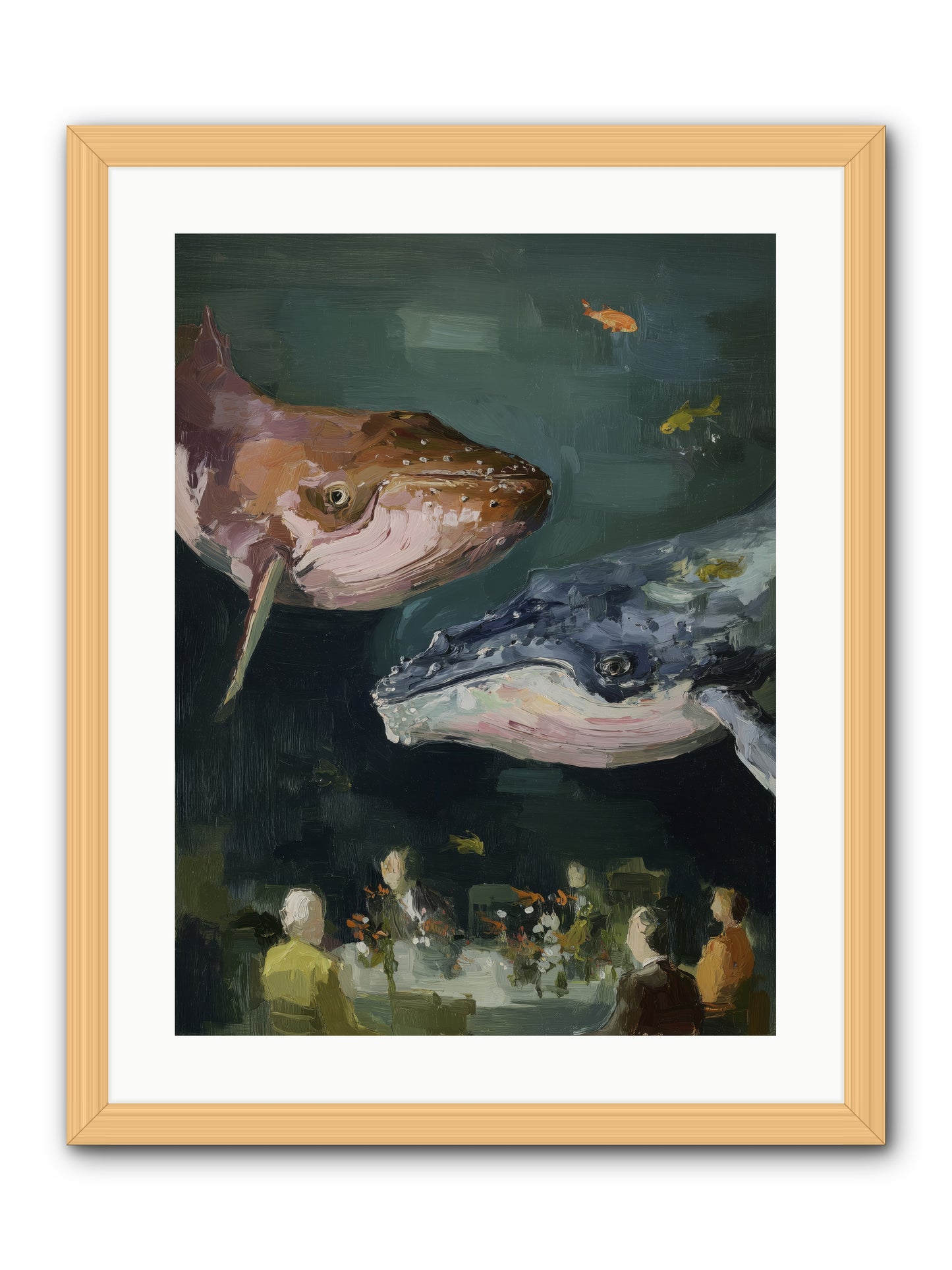 Chase the Light -- Framed Print - Natural 18x24