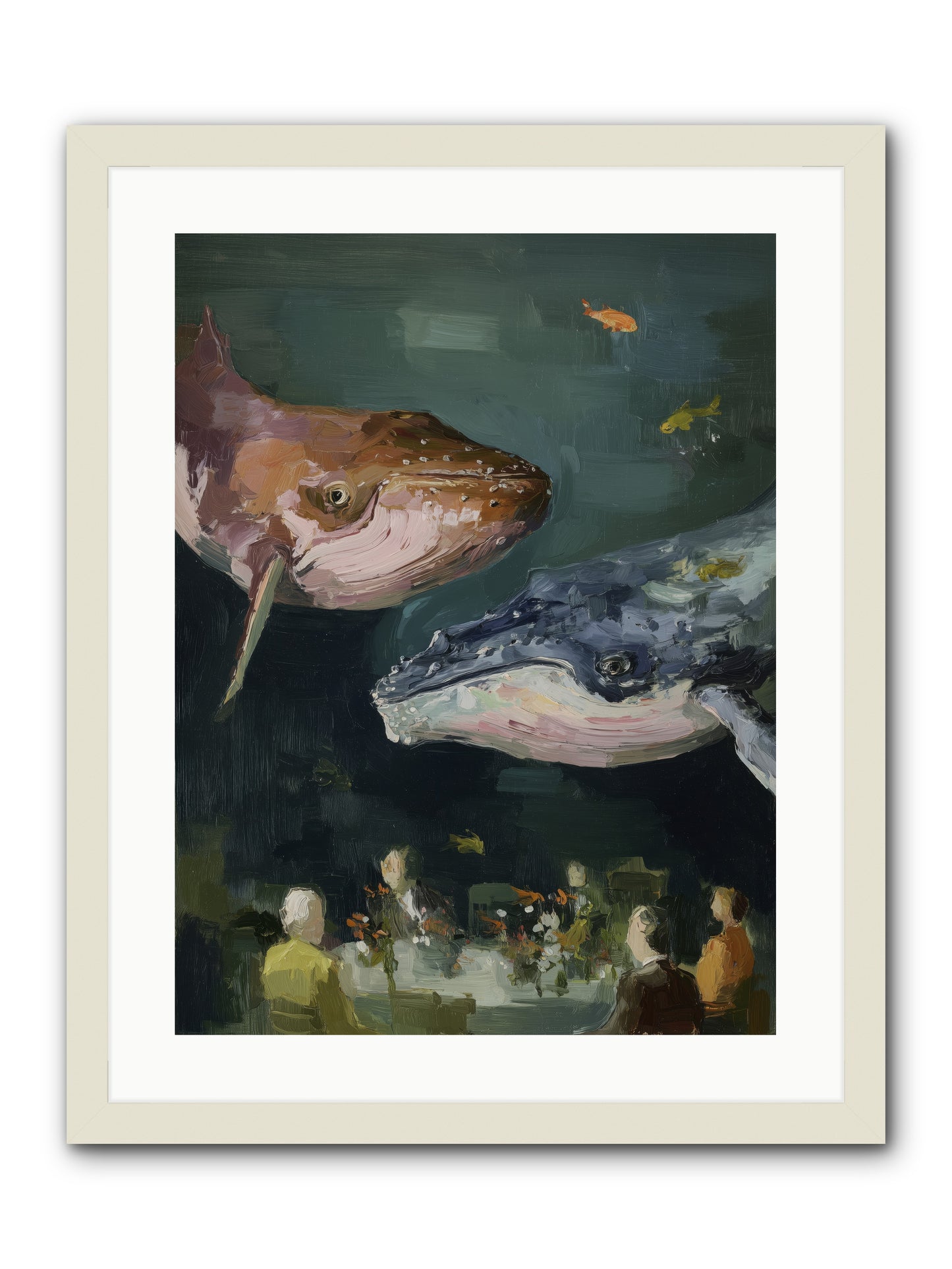 Chase the Light -- Framed Print - White 18x24