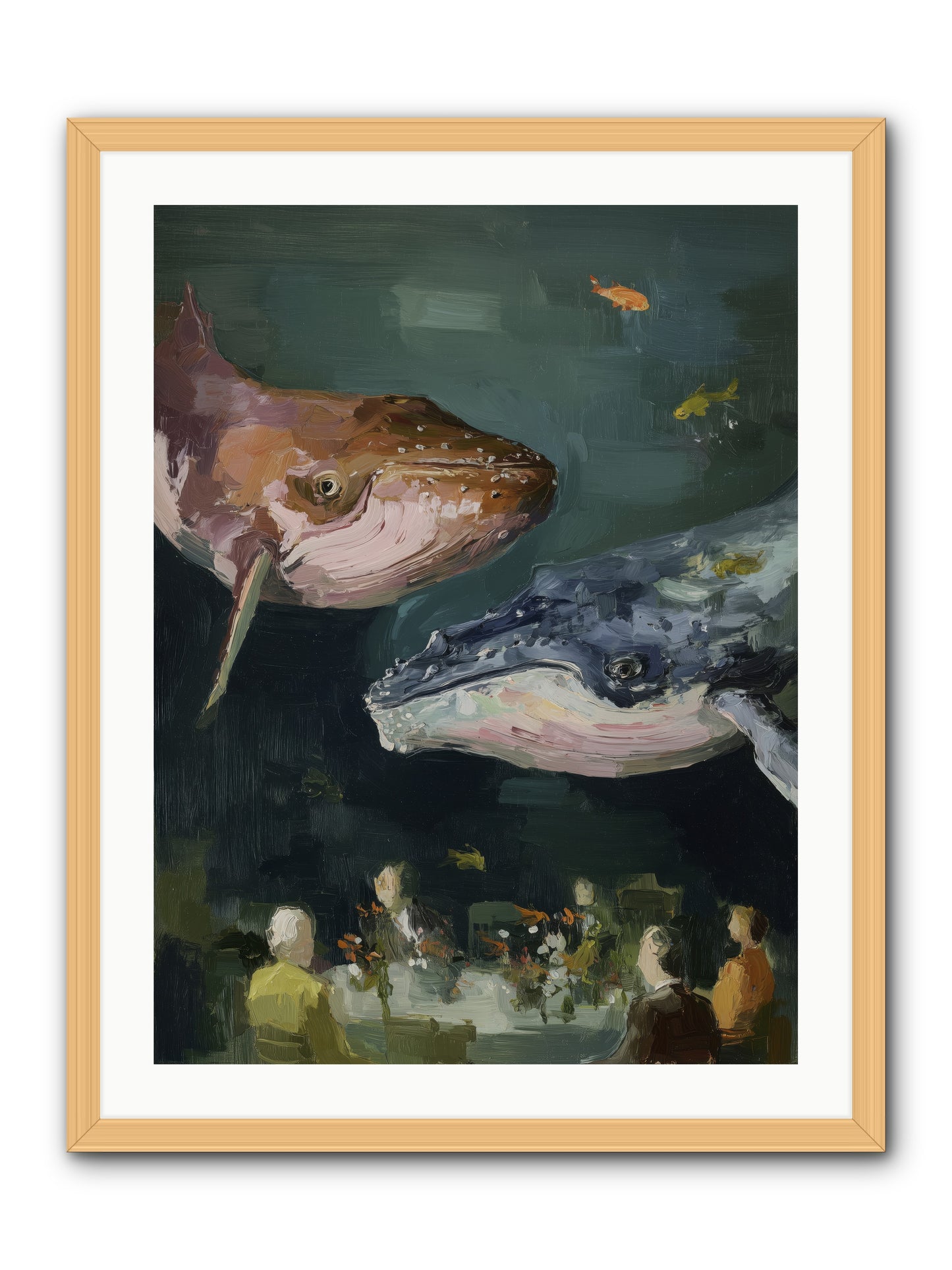 Chase the Light -- Framed Print - Natural 24x32