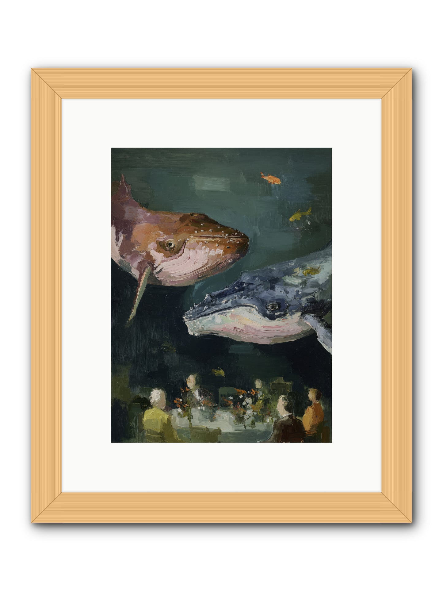 Chase the Light -- Framed Print - Natural 9x12