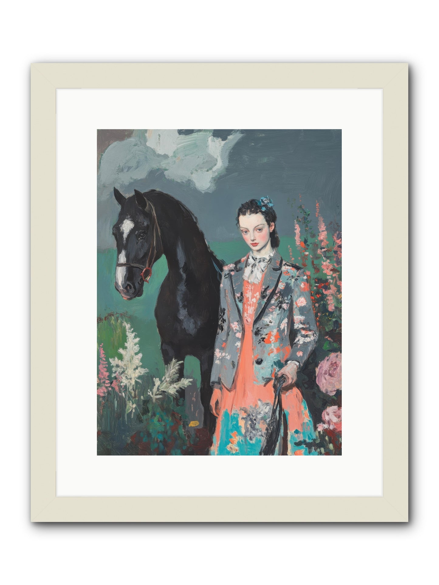 Chasing Rainbows -- Framed Print - White 12x16