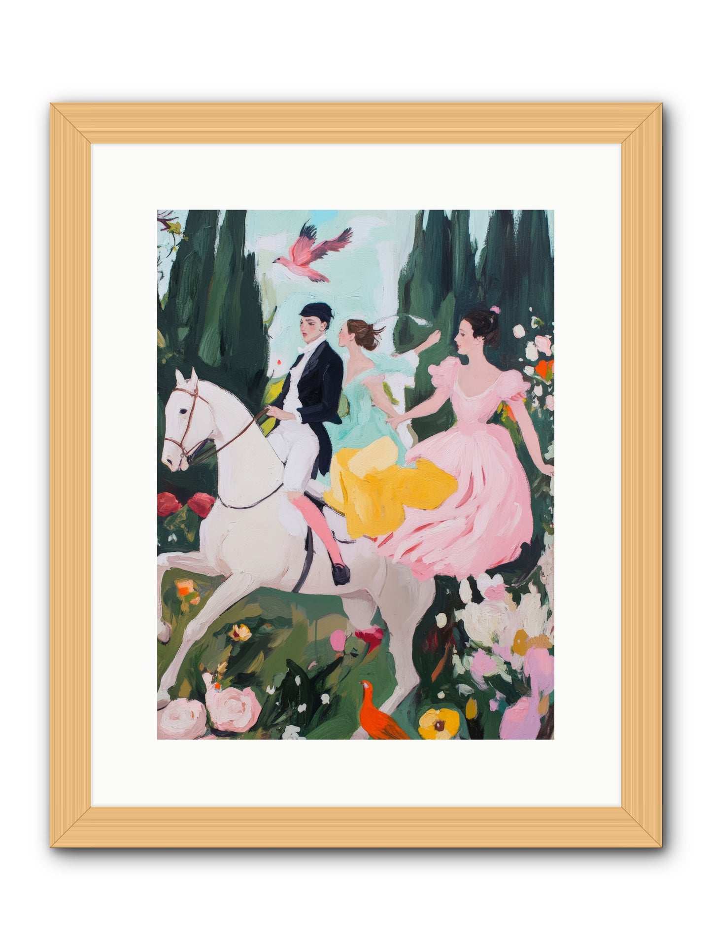 Chasing Wild Hedges No.1 Rez2 -- Framed Print - Natural 12x16