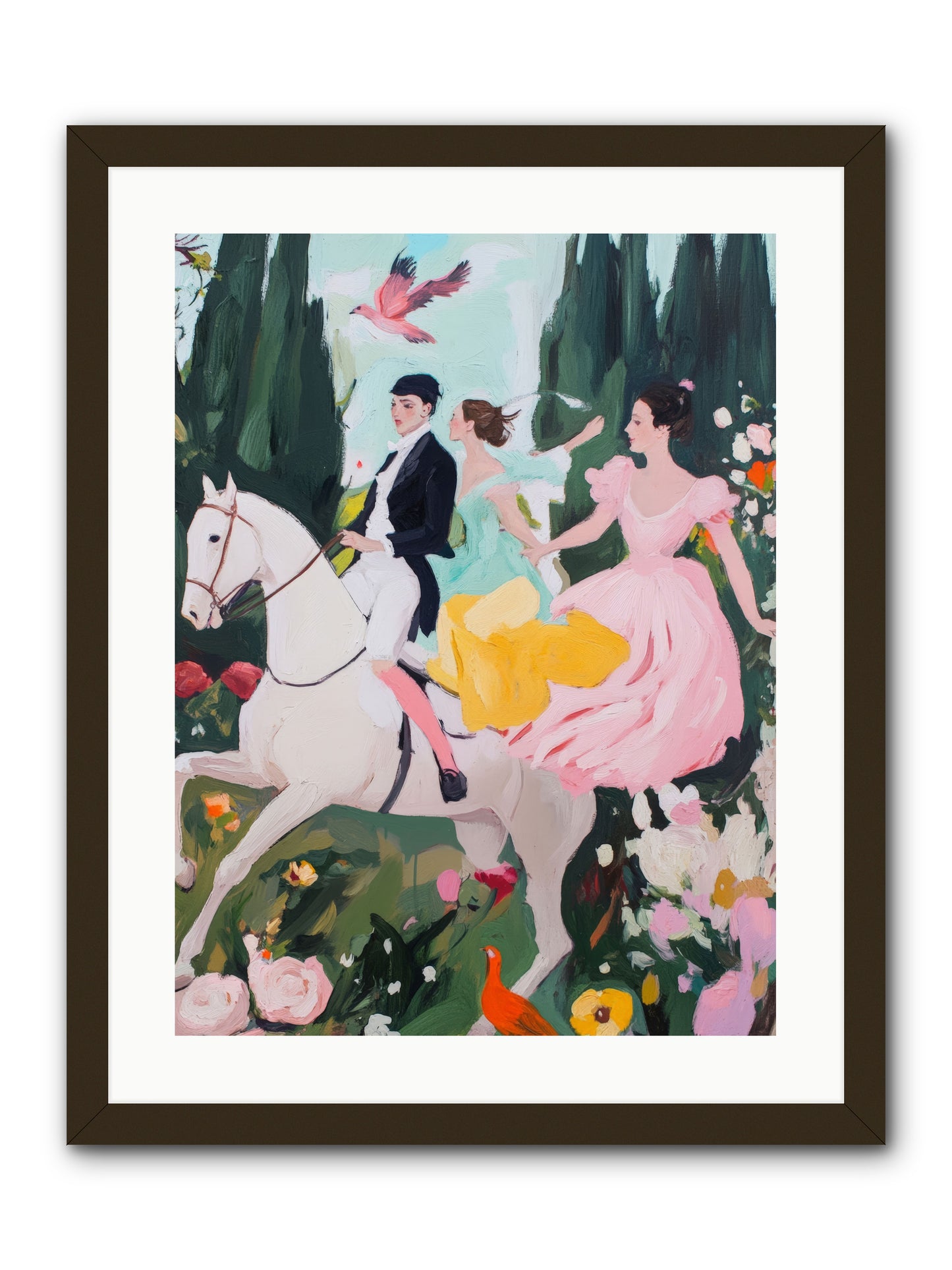 Chasing Wild Hedges No.1 Rez2 -- Framed Print - Black 18x24